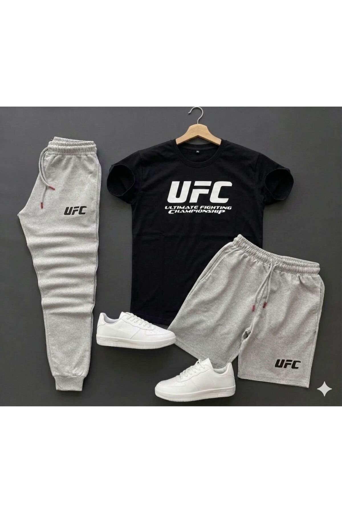 YK WEAR 3-DELIČNI UFEC SET MAJICA KRATKE HLAČE TRENERKA UNISEKS