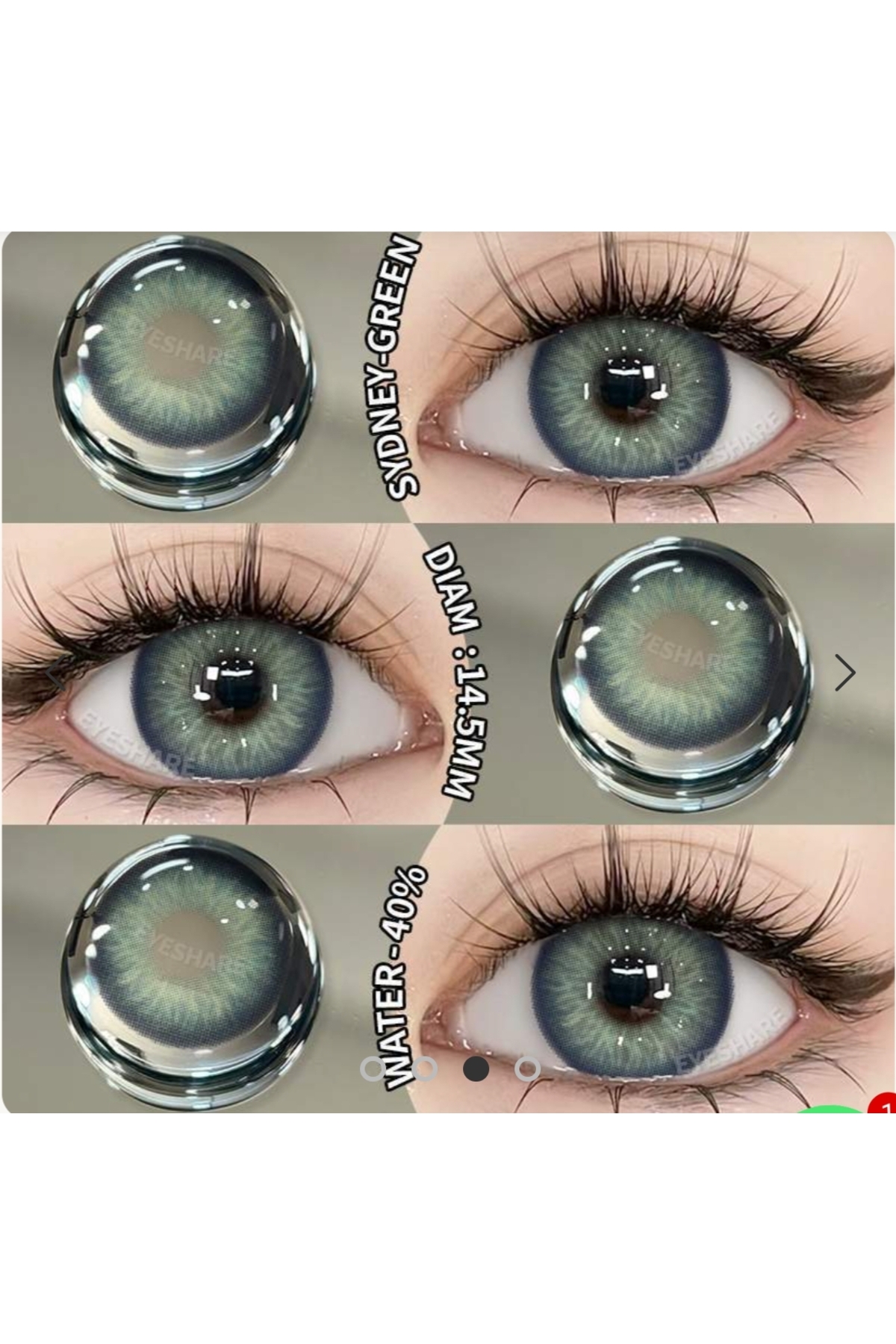 Eyeshop SYDNEY GREEN Göz Lensi Hareli Numarasız Damarlı Doğal Görünümlü Kulanım Suresi 12 Ay - Fiyatı, Yorumları
