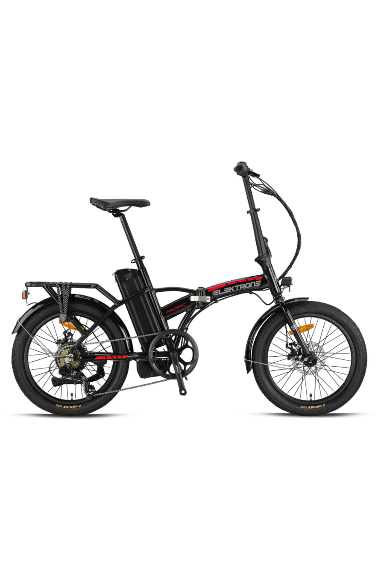 Kron Elektron Pasific 20 Jant Elektri̇kli̇ Bi̇si̇klet 7 Vi̇tes Si̇yah-kirmizi