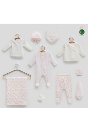 Caramell İncibaby % 100 Pamuk Only Flower 10'Kız Bebek Hastane Çıkış Seti Yen...