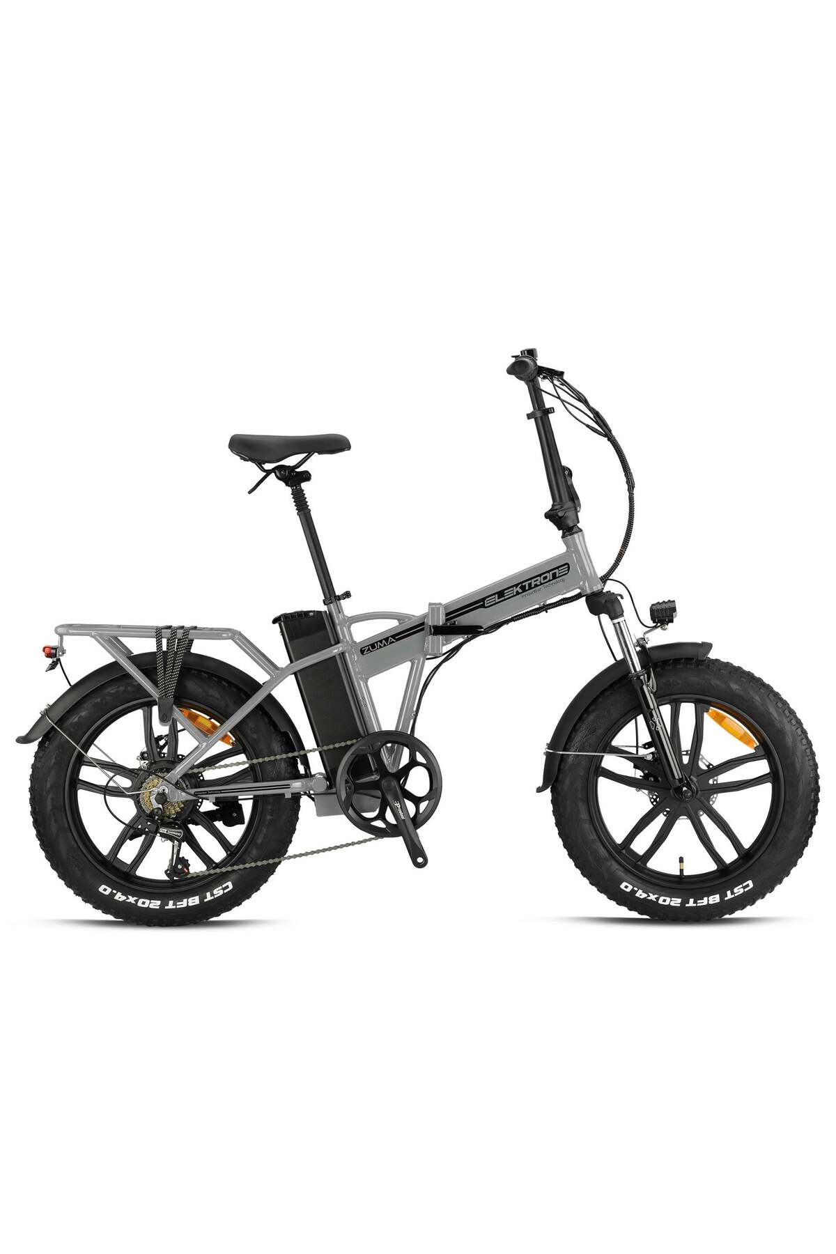 Kron Elektrone ZUMA - 20 - Katlanır - 7 Vites - H.Disc - Elektrikli - Nardo Gri - Siyah