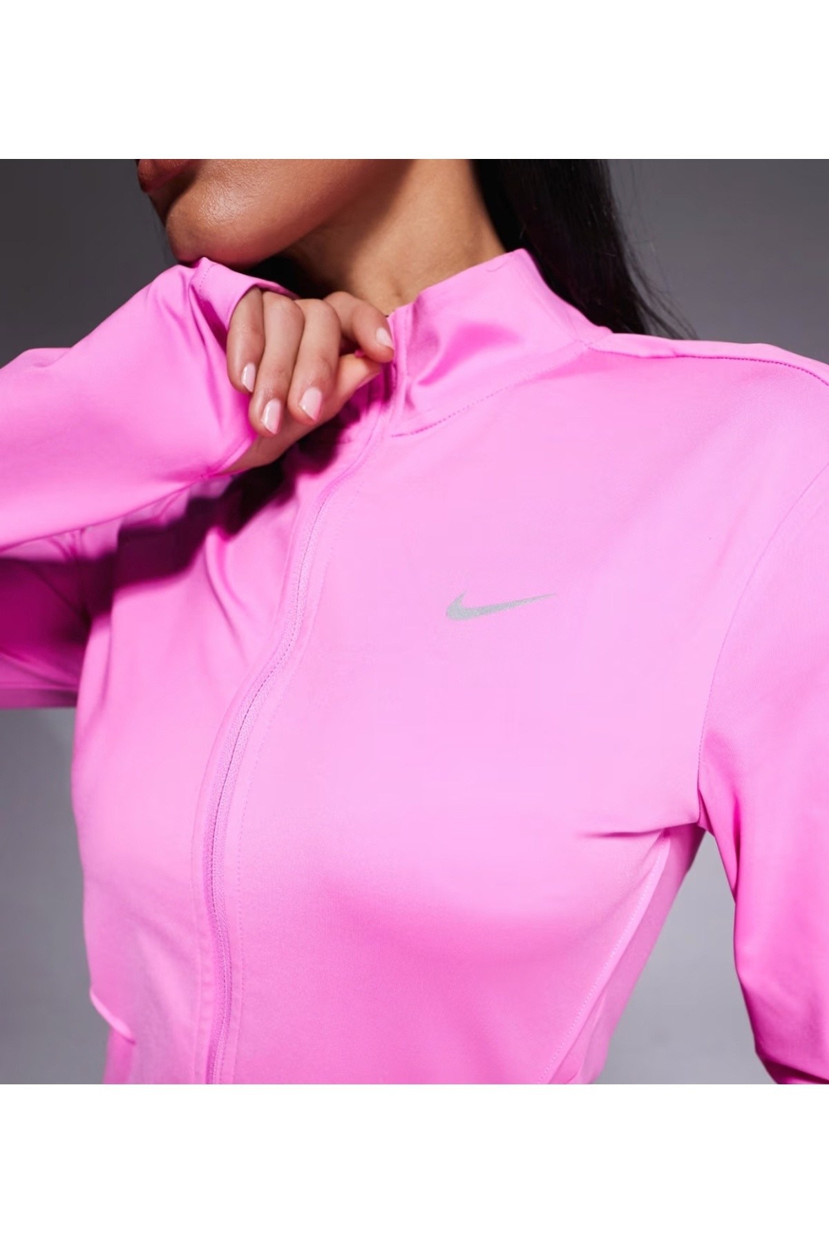 Nike Swift Dri-Fit Full-Zip Mid-Layer Running Top Kadın fermuarlı üst ASLAN SPORT görsel 3