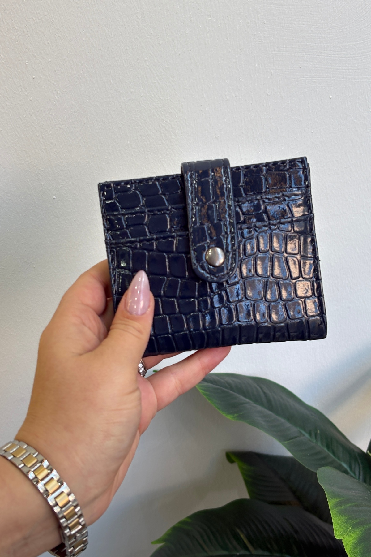 Navy Blue Women's Card Holder and Wallet