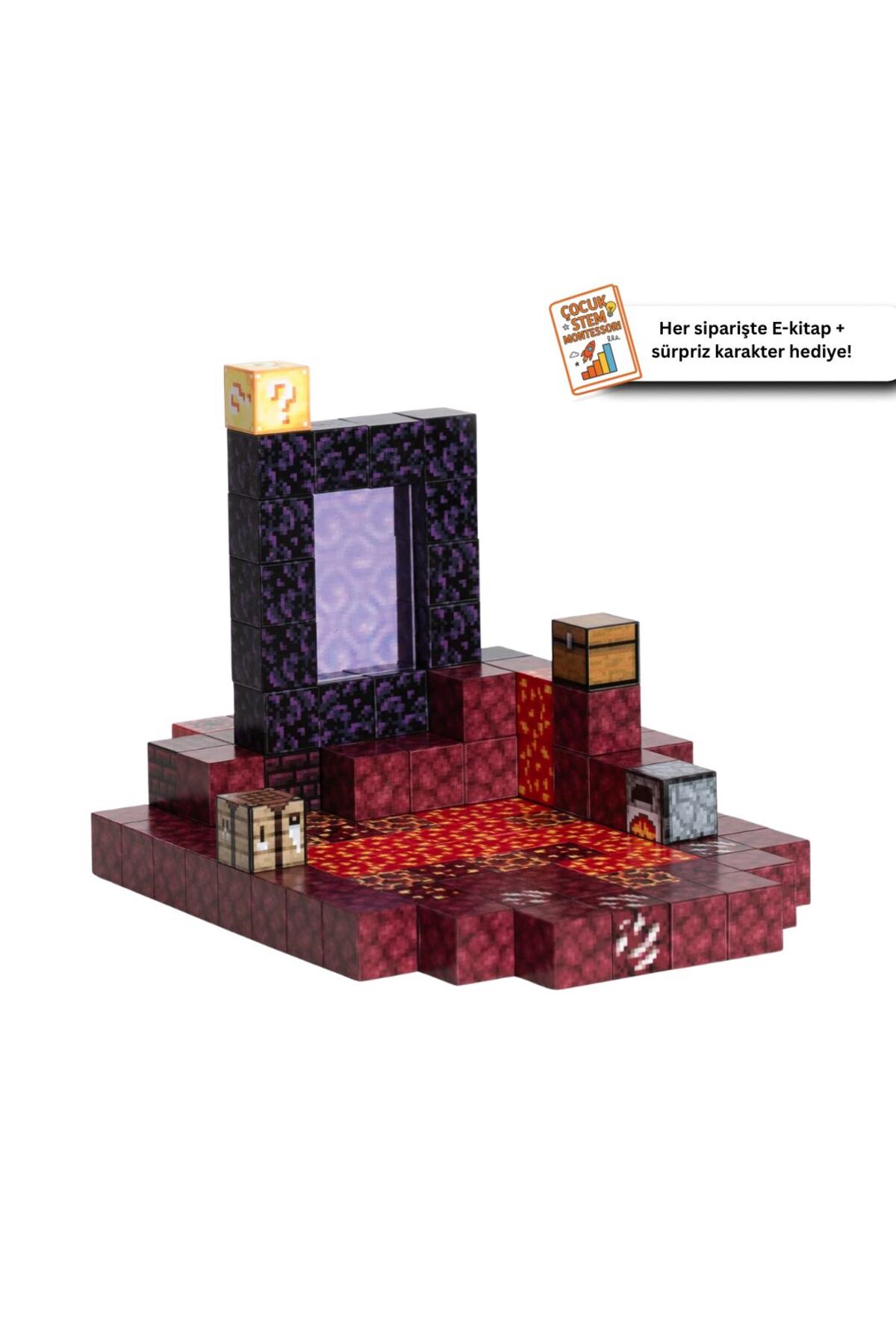 magnetcraft Minecraft Portal Mıknatıslı Manyetik Blok Seti 128