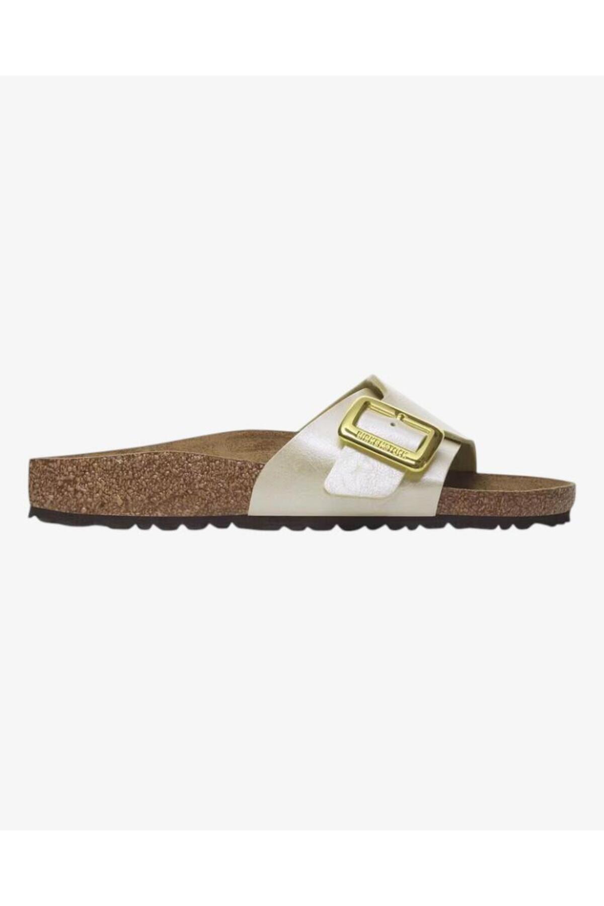 دمپایی زنانه سفید کاتالینا مدل سگک‌دار 1029393 بیرکن استاک دمپایی Birkenstock