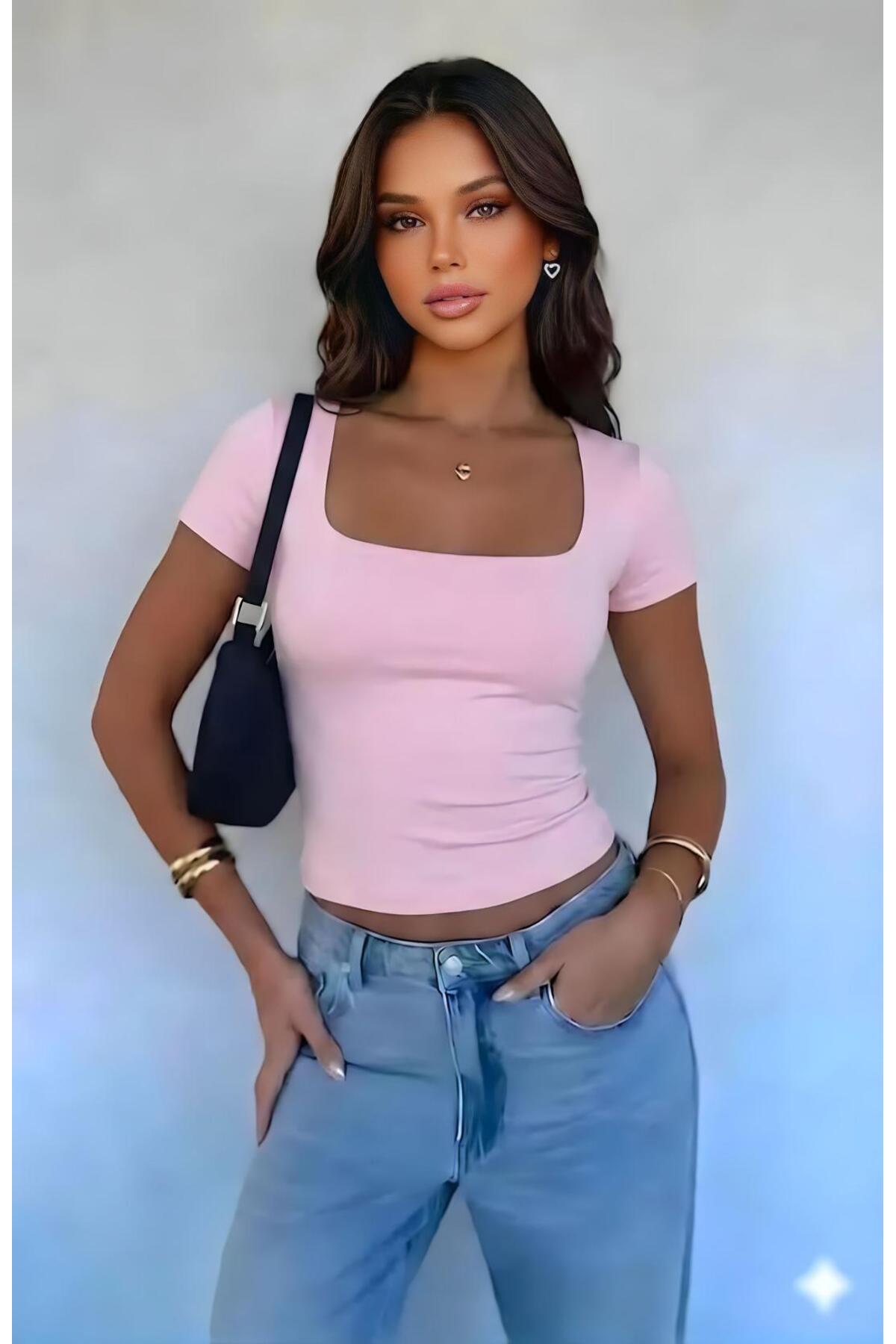 ÖZ PAMUK ΒΑΜΒΑΚΙ Με απαλή υφή, άνετη ίσια εφαρμογή, ΚΟΝΤΟΜΑΝΙΚΟ ΜΠΛΟΥΖΑΚΙ-Τ-Σ...