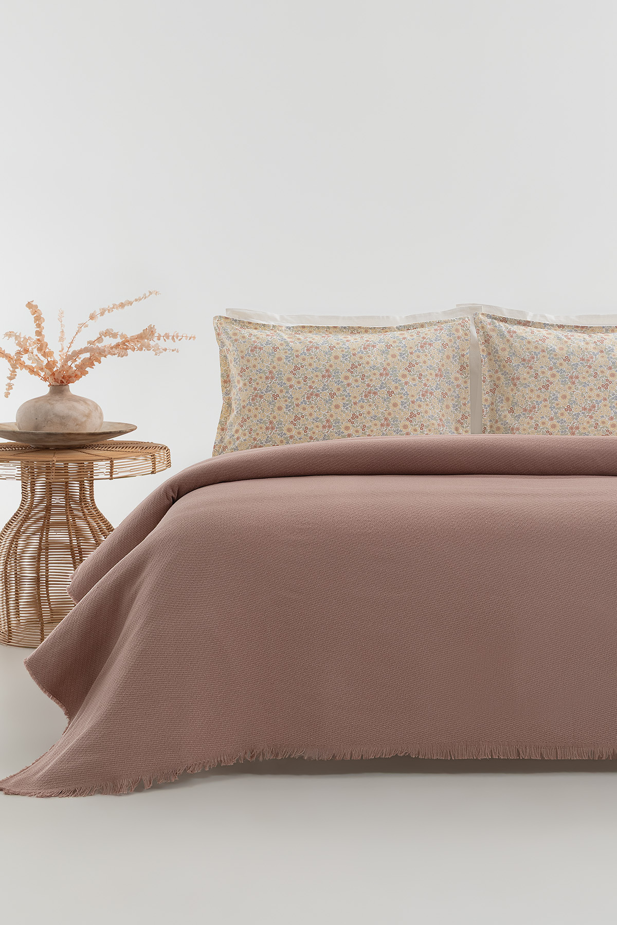 Cora Cotton Double Quilting Set - Dusty Rose