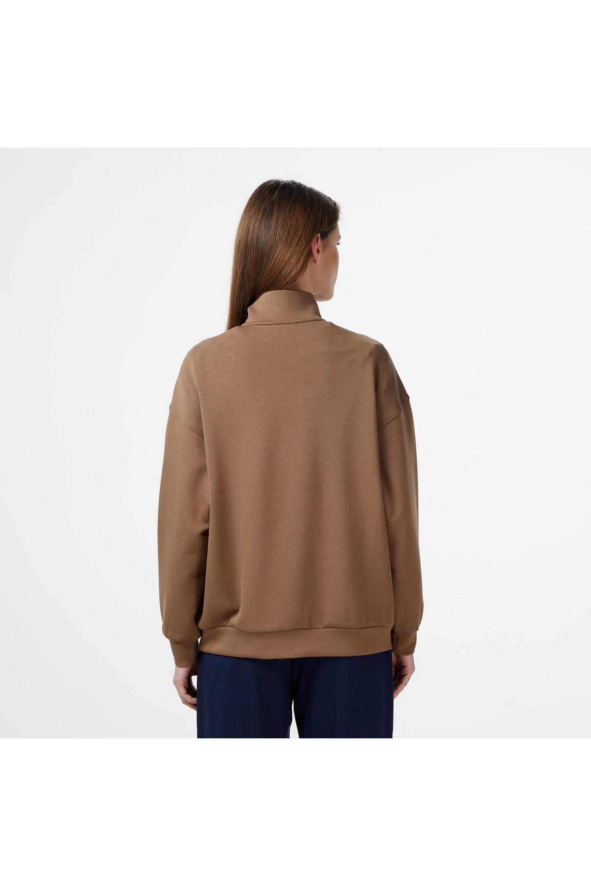 Nautica Kadın Kahverengi Regular Fit Sweatshirt görsel 2