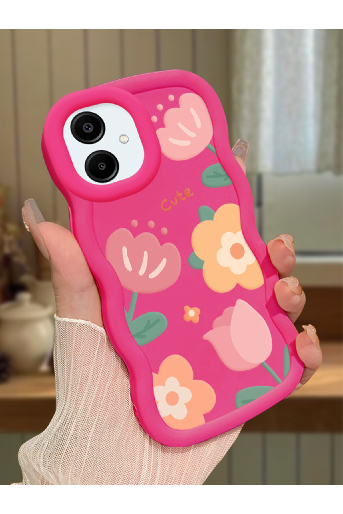Samsung Galaxy A06 4G Compatible fuchsia Silicone Case Camera Protected Shock Absorbing Design Stylish Printing