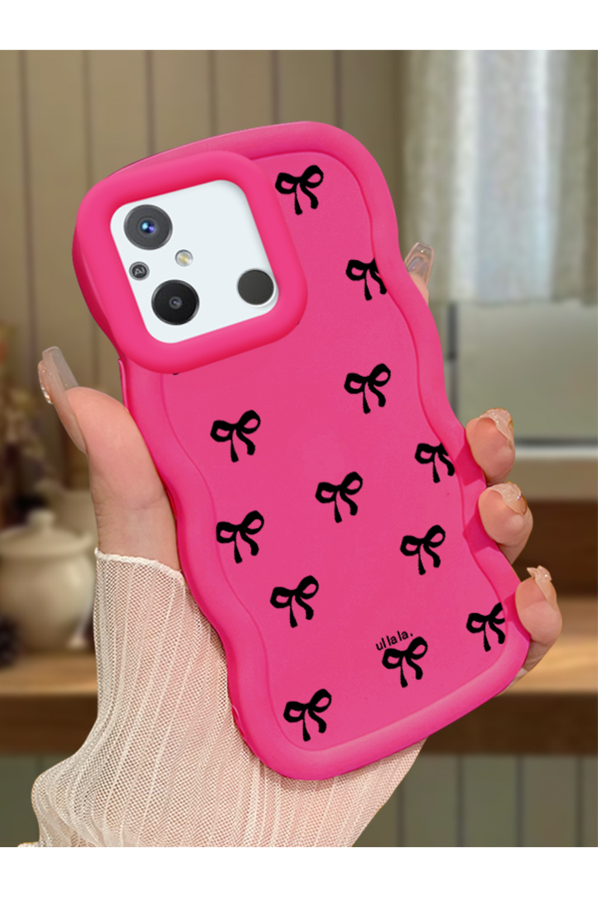 Redmi 12c Compatible fuchsia Silicone Case Camera Shock Absorbing Design Stylish Printing