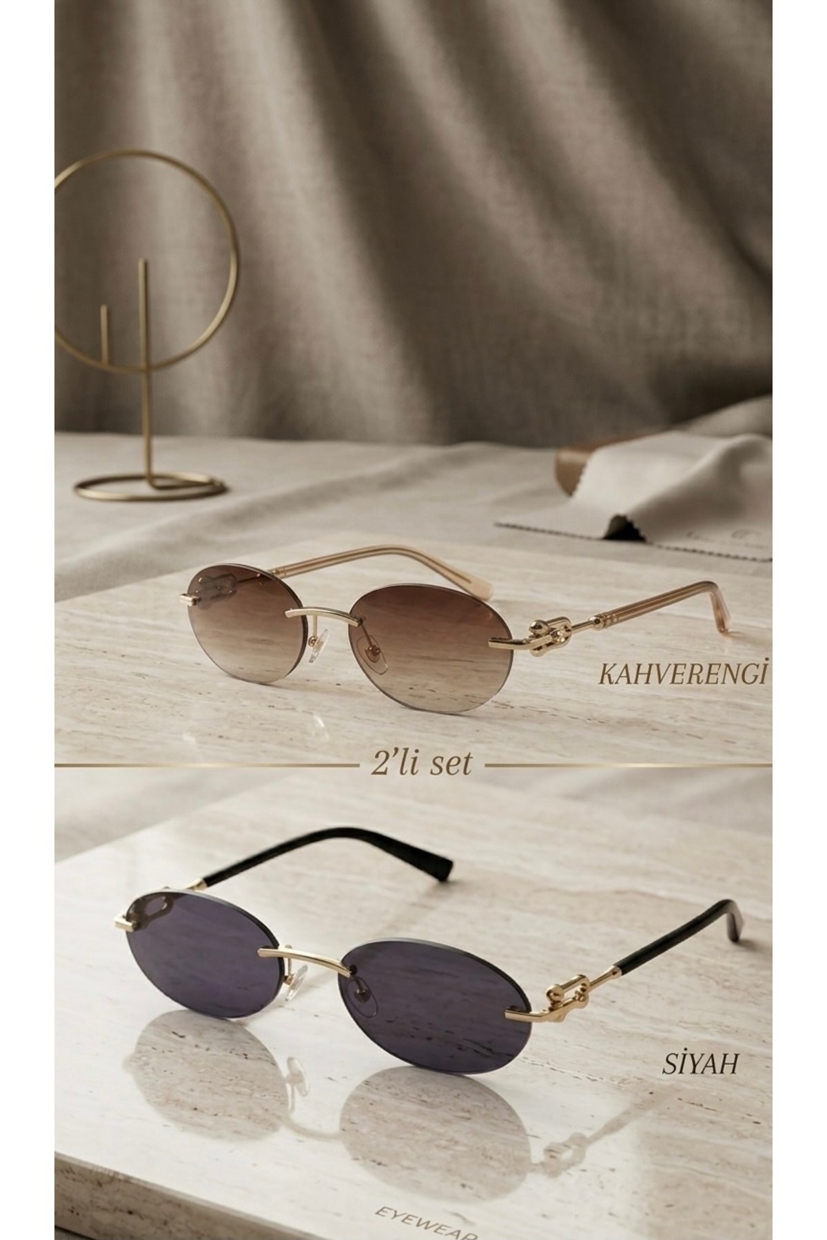 WOMEN 'S SUNGLASSES UV400 PROTECTION SET OF 2 NEW LEGEND SEASON CASE AND WIPING CLOTH GIFT 55-19-140