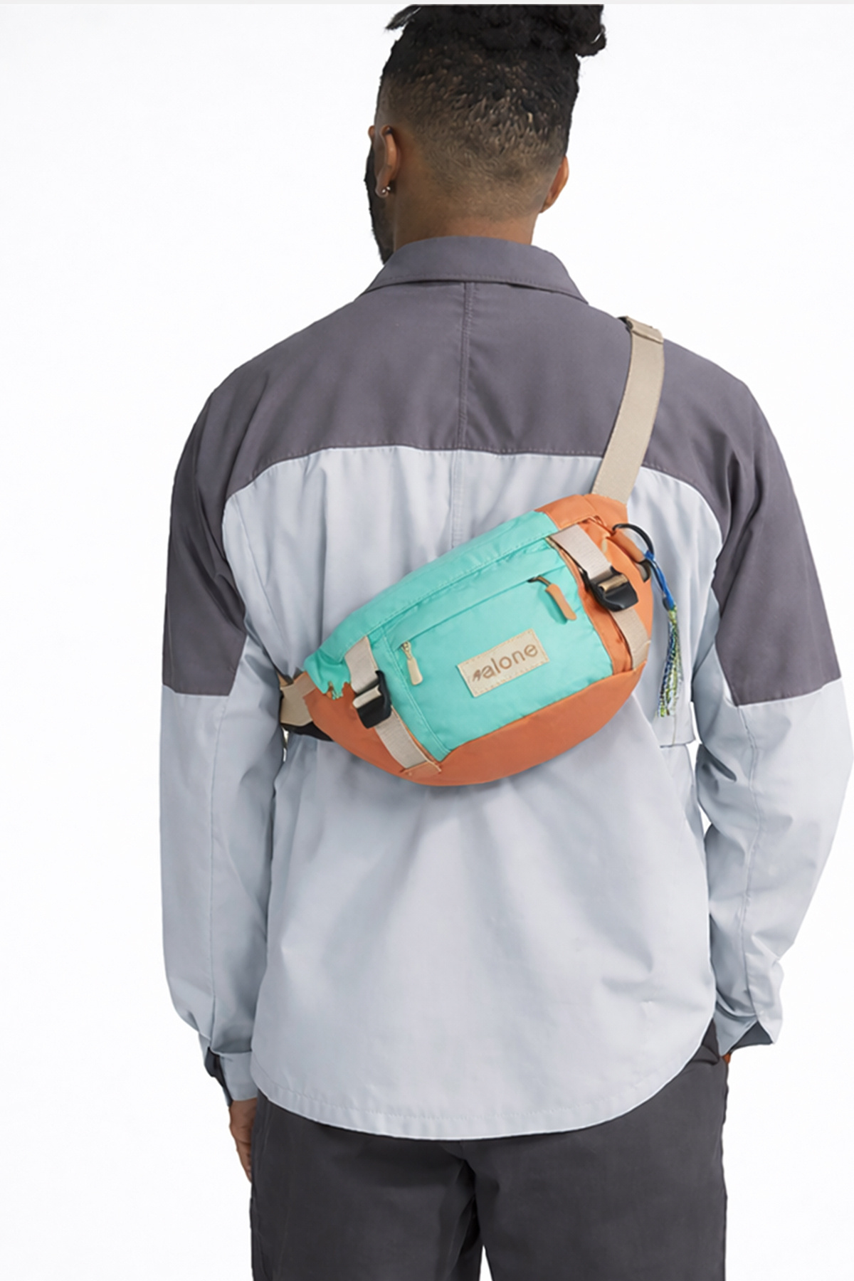 Alone Unisex Mavi Fonksiyonel Bel Çantası - Ayarlanabilir Omuz Çantası-6060 görsel 2