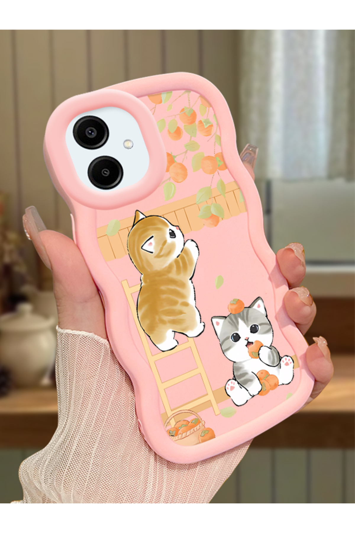 Samsung Galaxy A06 4G Compatible Pink Silicone Case Camera Protected Shock Absorbing Design Stylish Printing