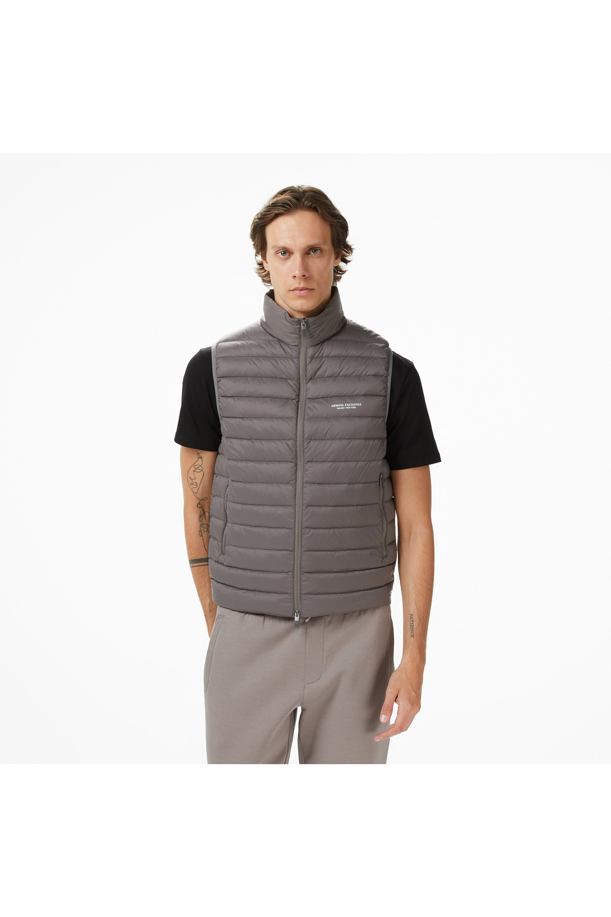 جلیقه خاکستری مردانه آرمانی اکسچنج جلیقه Armani Exchange