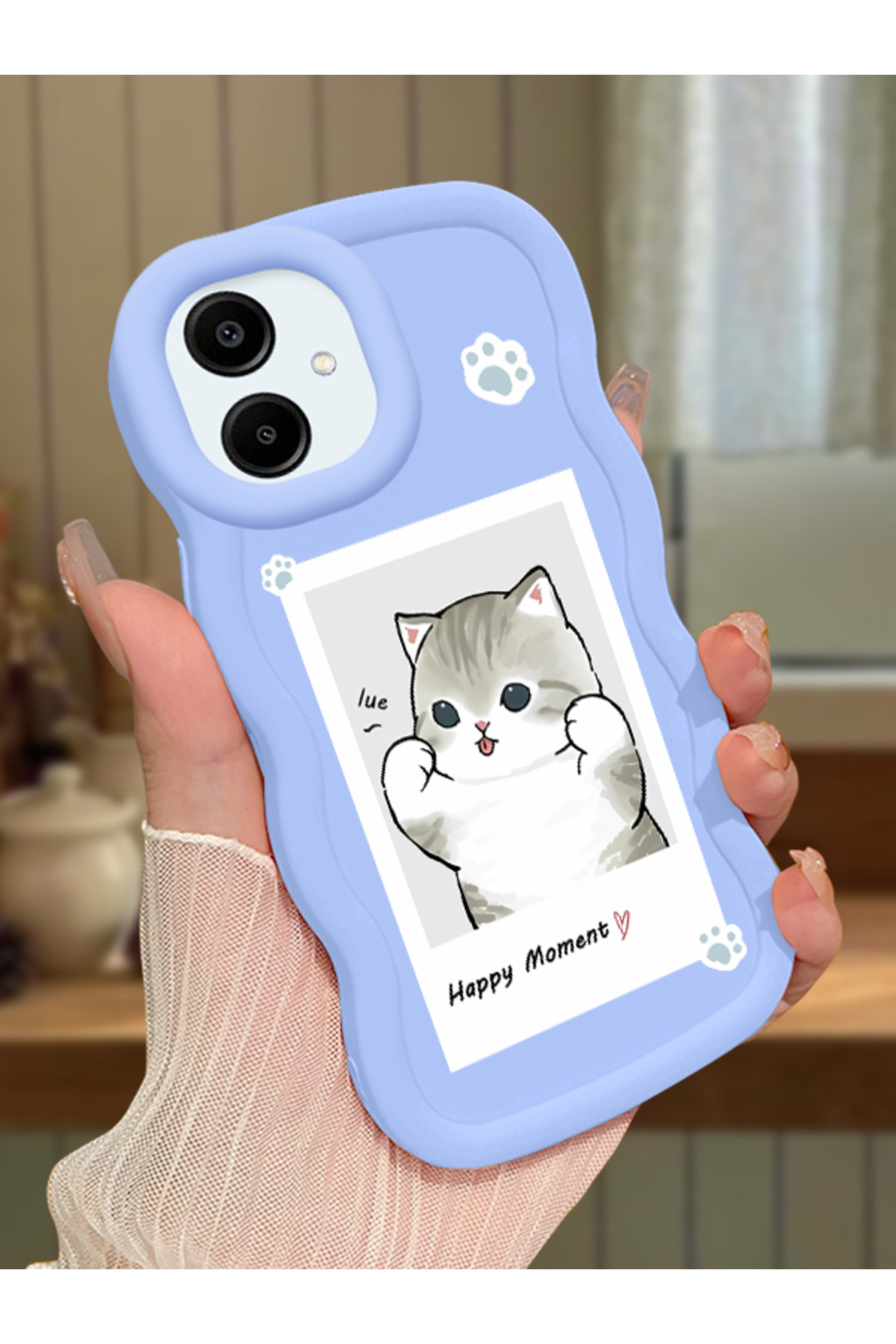 Samsung Galaxy A06 4G Compatible Blue Silicone Case Camera Shock Absorbing Design Stylish Printing