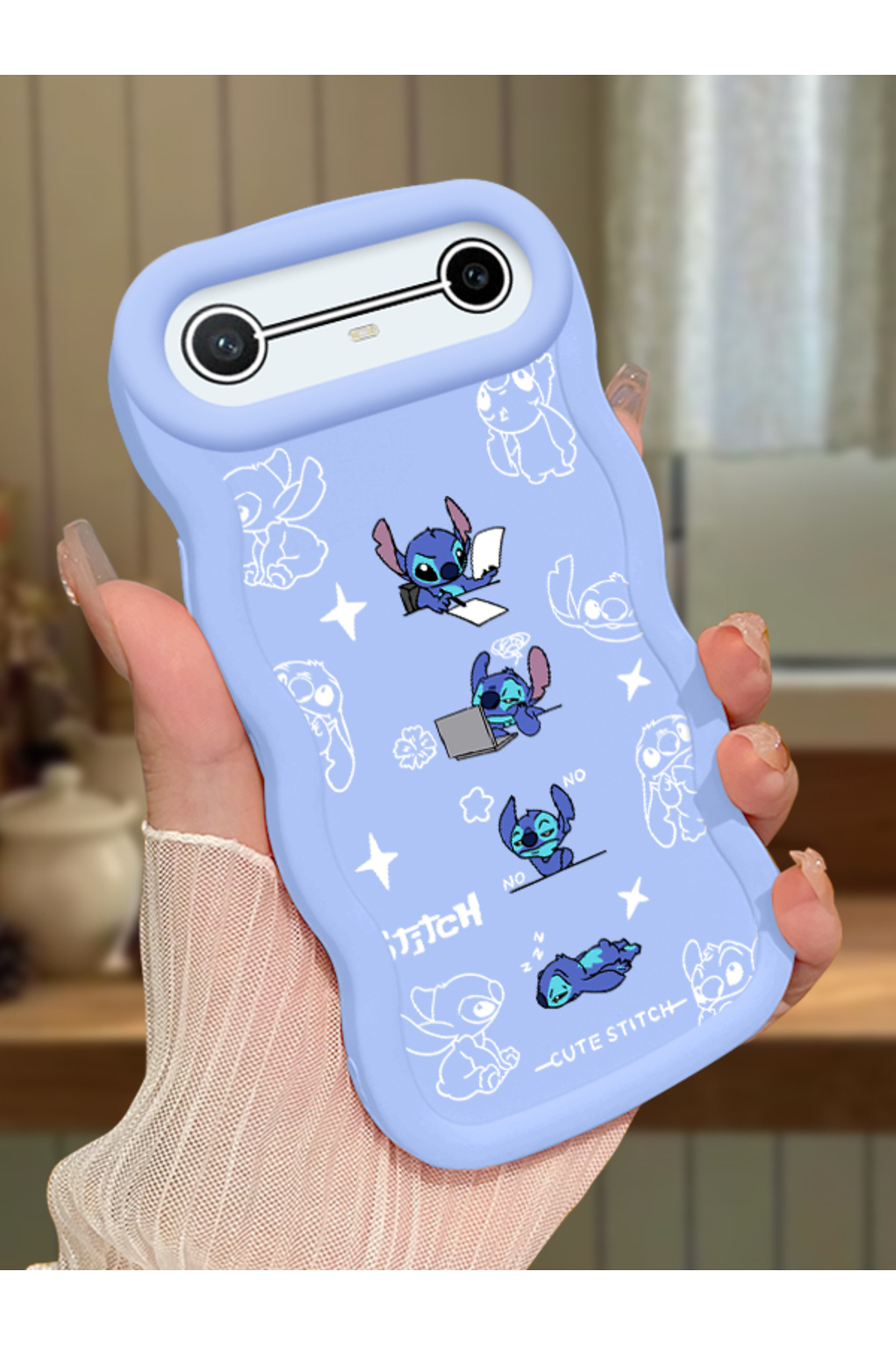 Tecno Spark Slim/Pova Slim Compatible Blue Silicone Case Camera Shock Absorbing Design Stitch