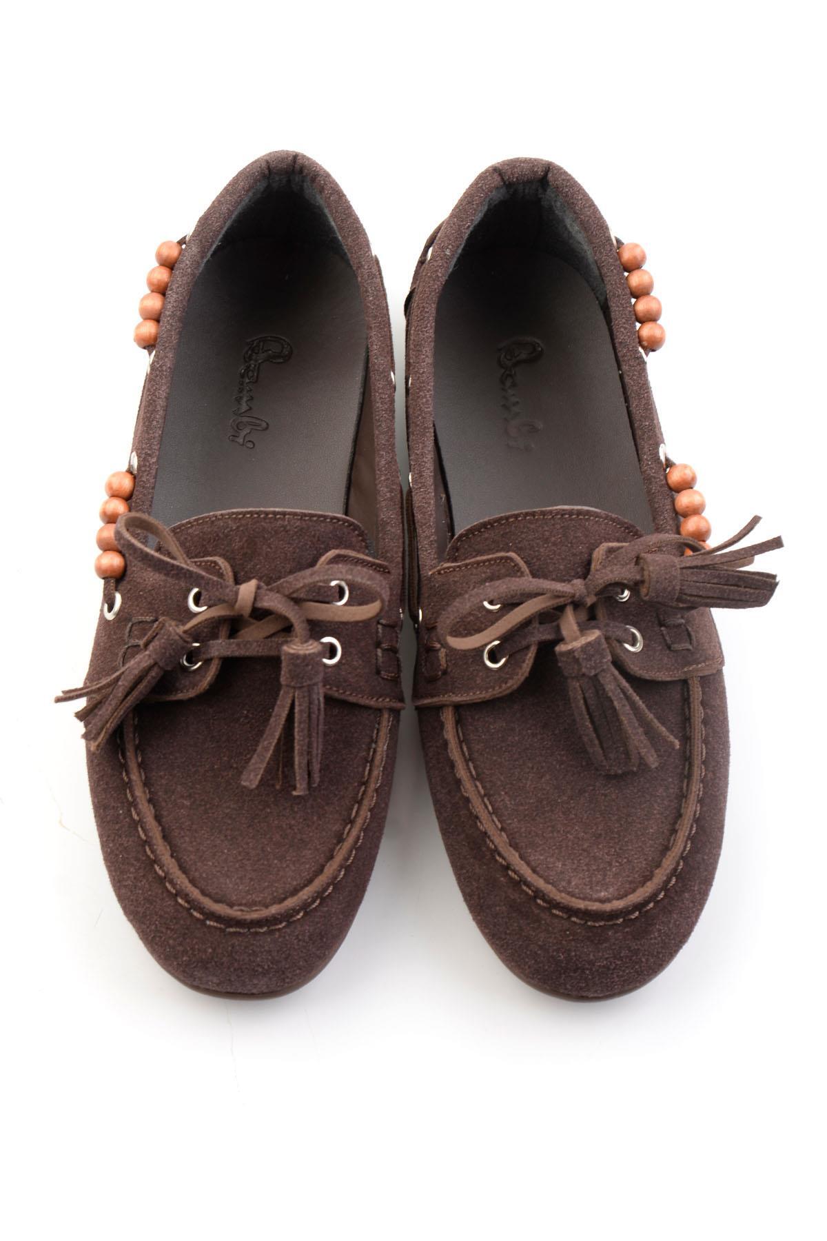Bambi Kahve Kadın Loafer Ayakkabı K01936070072 görsel 5