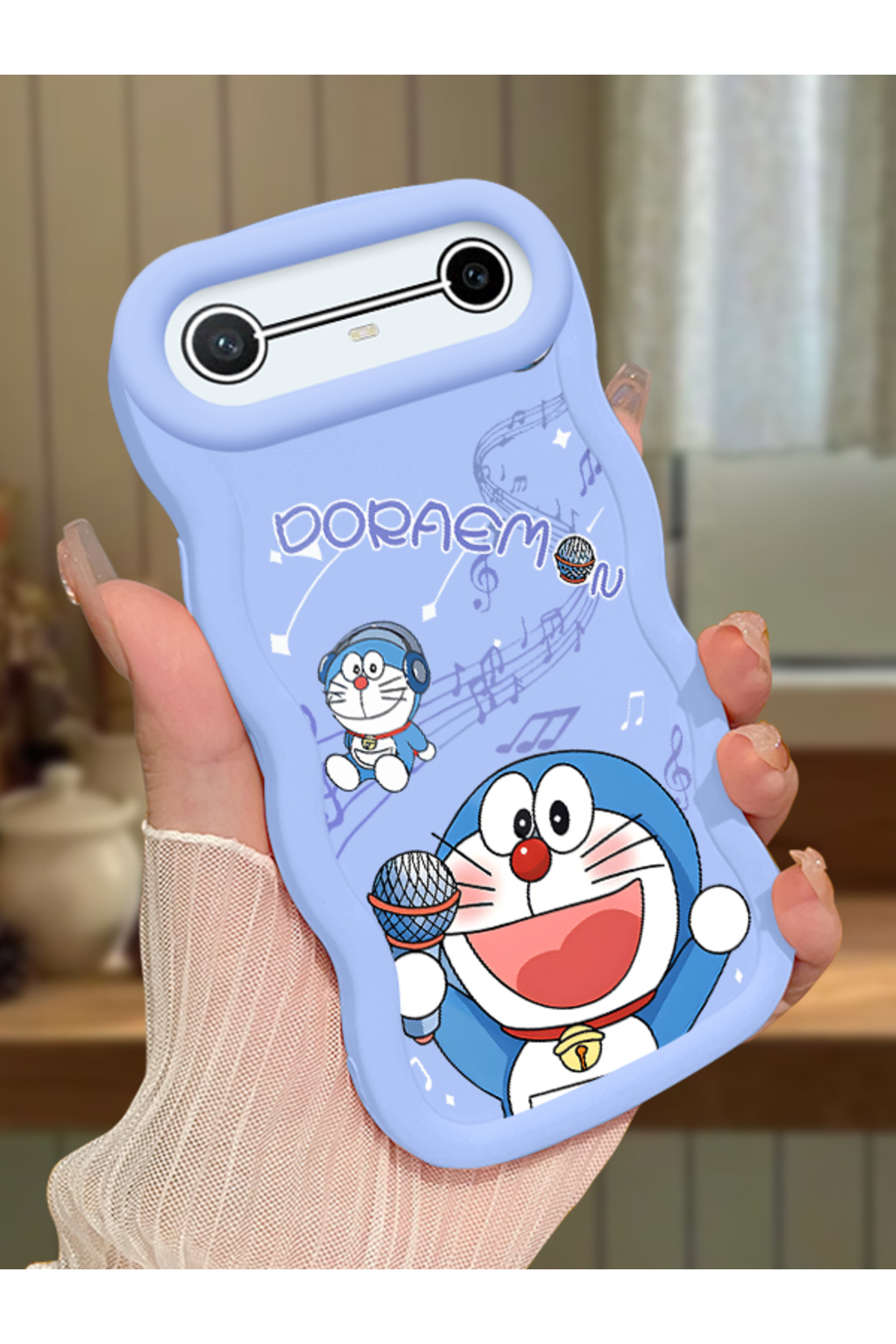Tecno Spark Slim/Pova Slim Compatible Blue Silicone Case Camera Shock Absorbing Design Stylish Printing