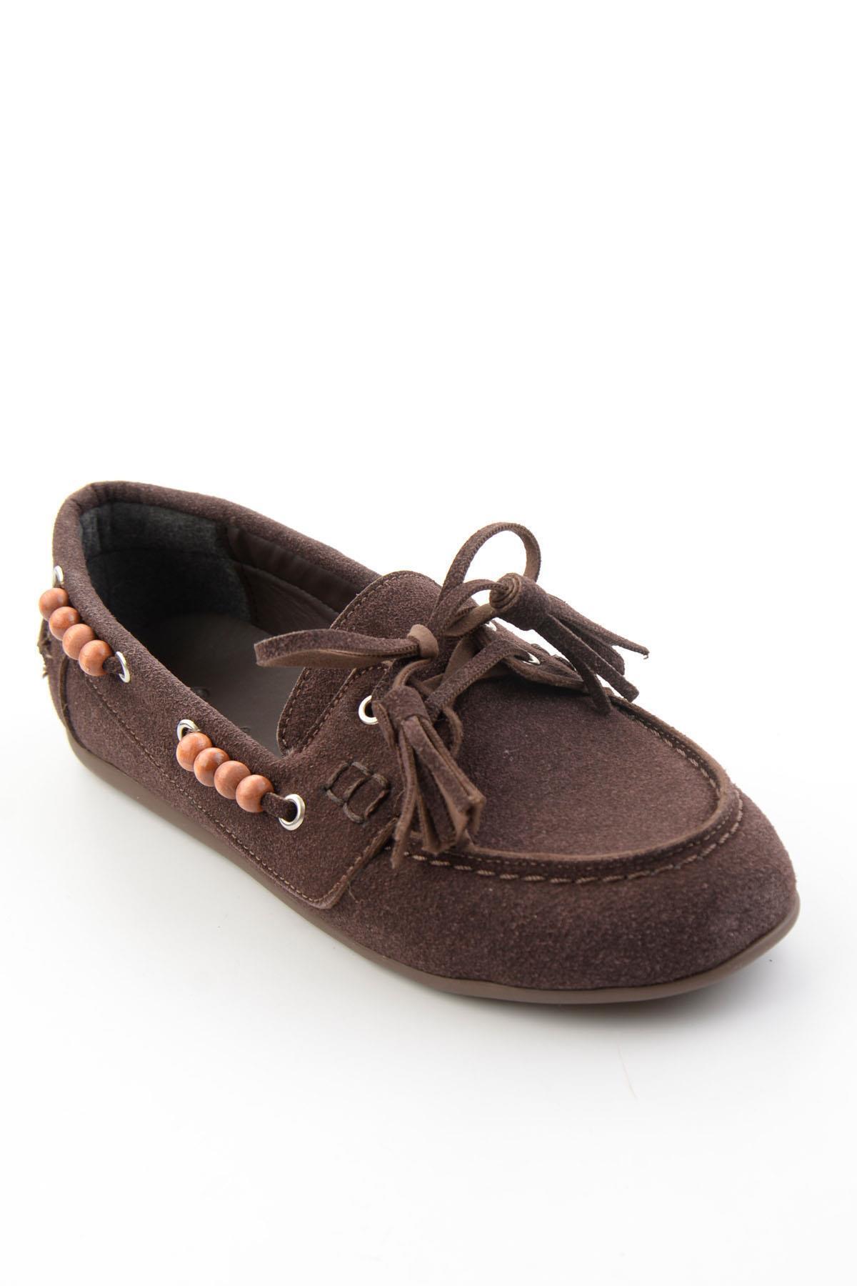 Bambi Kahve Kadın Loafer Ayakkabı K01936070072 görsel 3