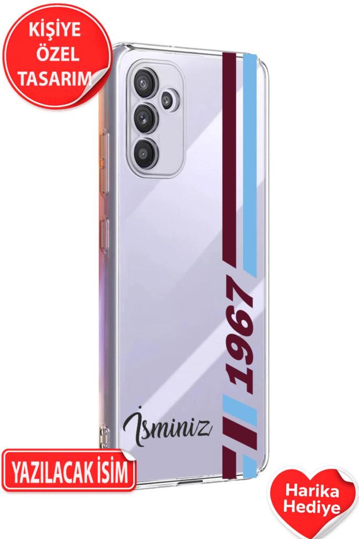 Samsung Galaxy A54 Compatible Personalized Gift Name Printable Patterned Transparent Silicone Case