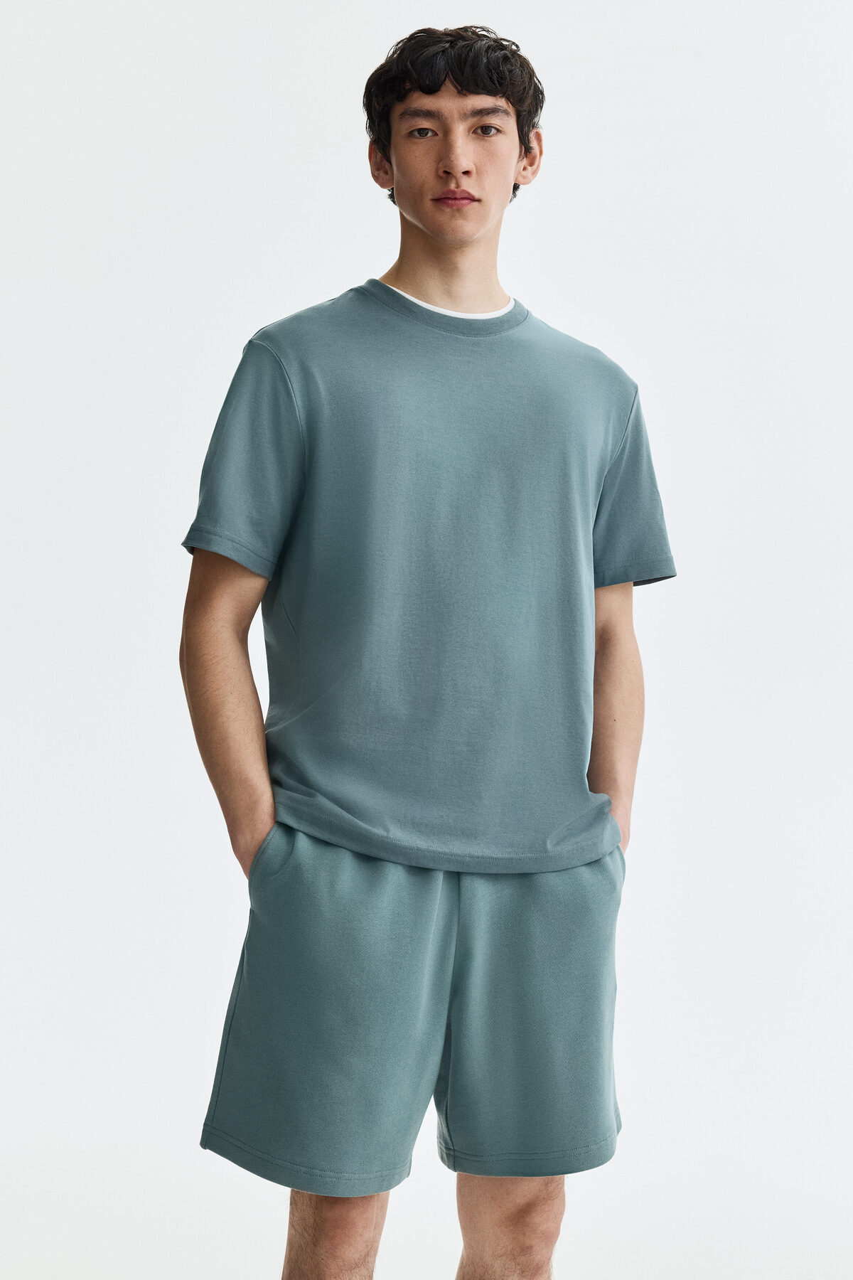 سویشرت و شلوارک سایز معمولی اچ اند ام شلوارک برمودا H&M