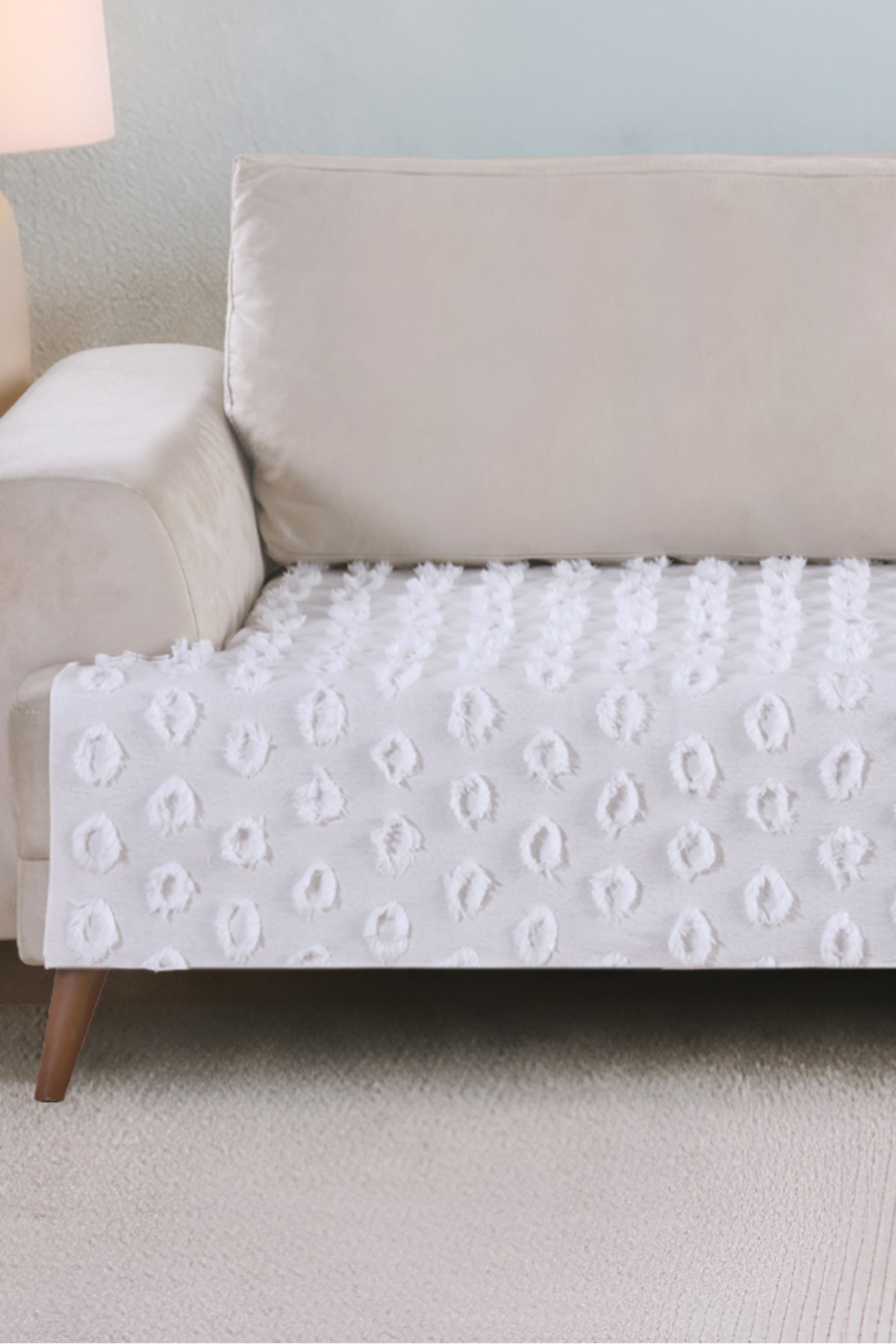 Bohemian ECRU Embossed Seat Cover Seat Cover 100x200 | Sofa Sofa Bed Sofa Cover Shawl