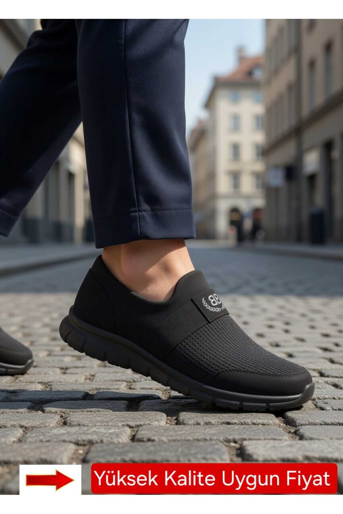 repstep Unisex Siyah Aqua Ortopedik İç Taban Koku Ve Terleme Yapmayan Esnek Hafif Günlük Spor Ayakkabı