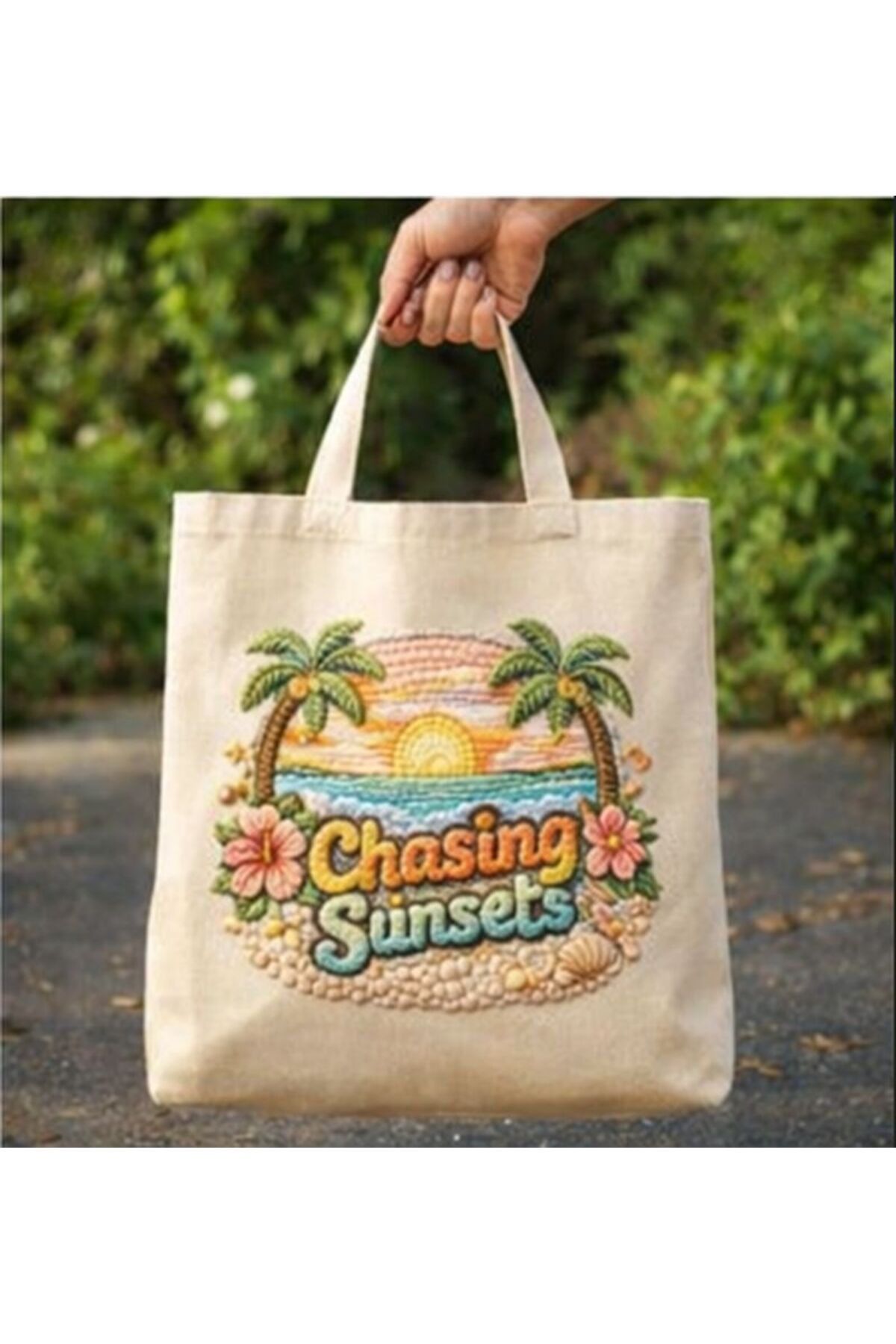 KADOREX DESIGN Chasing Sunsets Cloth Bag – Sunset Themed Summer Tote Bag