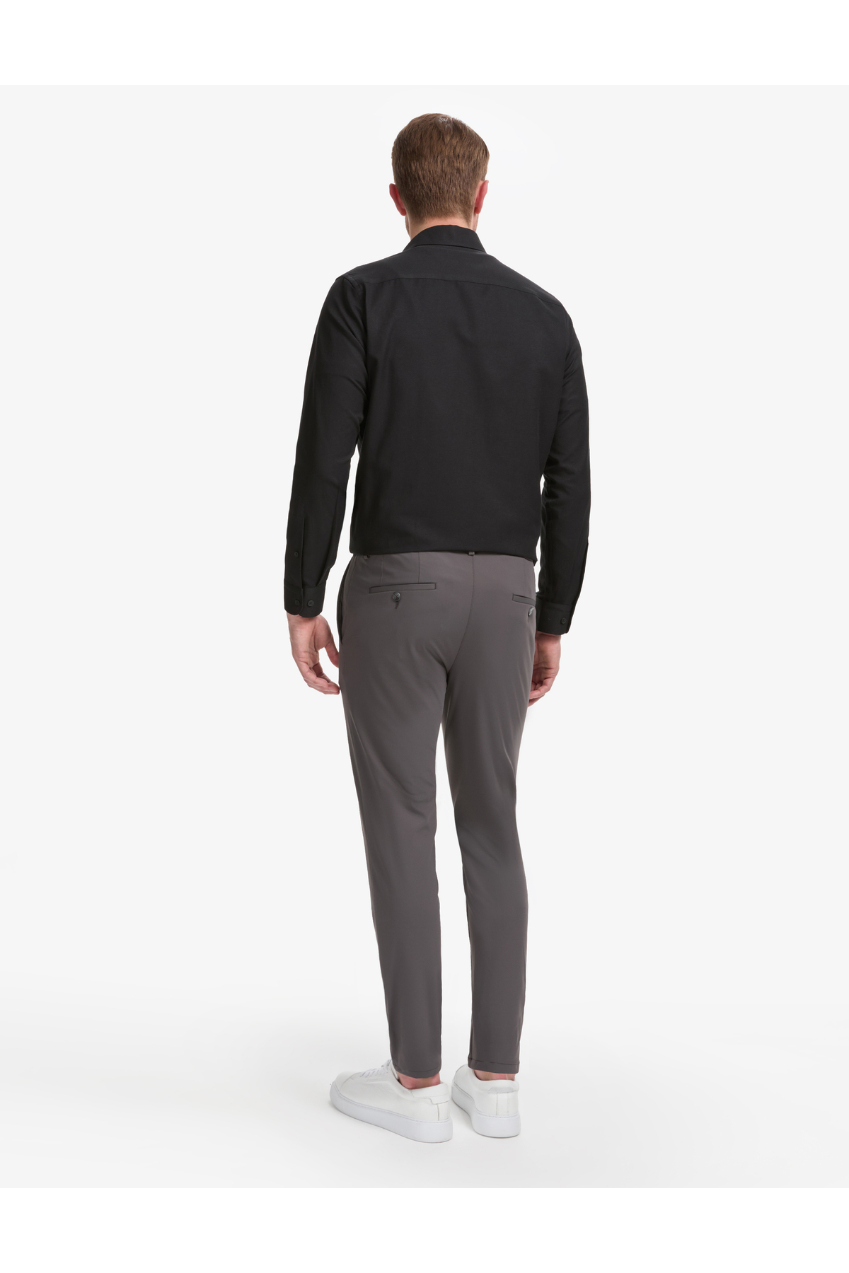 Pierre Cardin Füme Ex. Slim Fit Beli Kordonlu Klasik Jogger Pantolon 50325158-VR058 görsel 4