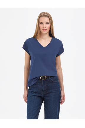 Pierre Cardin Lacivert Regular Fit V Yaka Basic Tişört 50325454-VR033