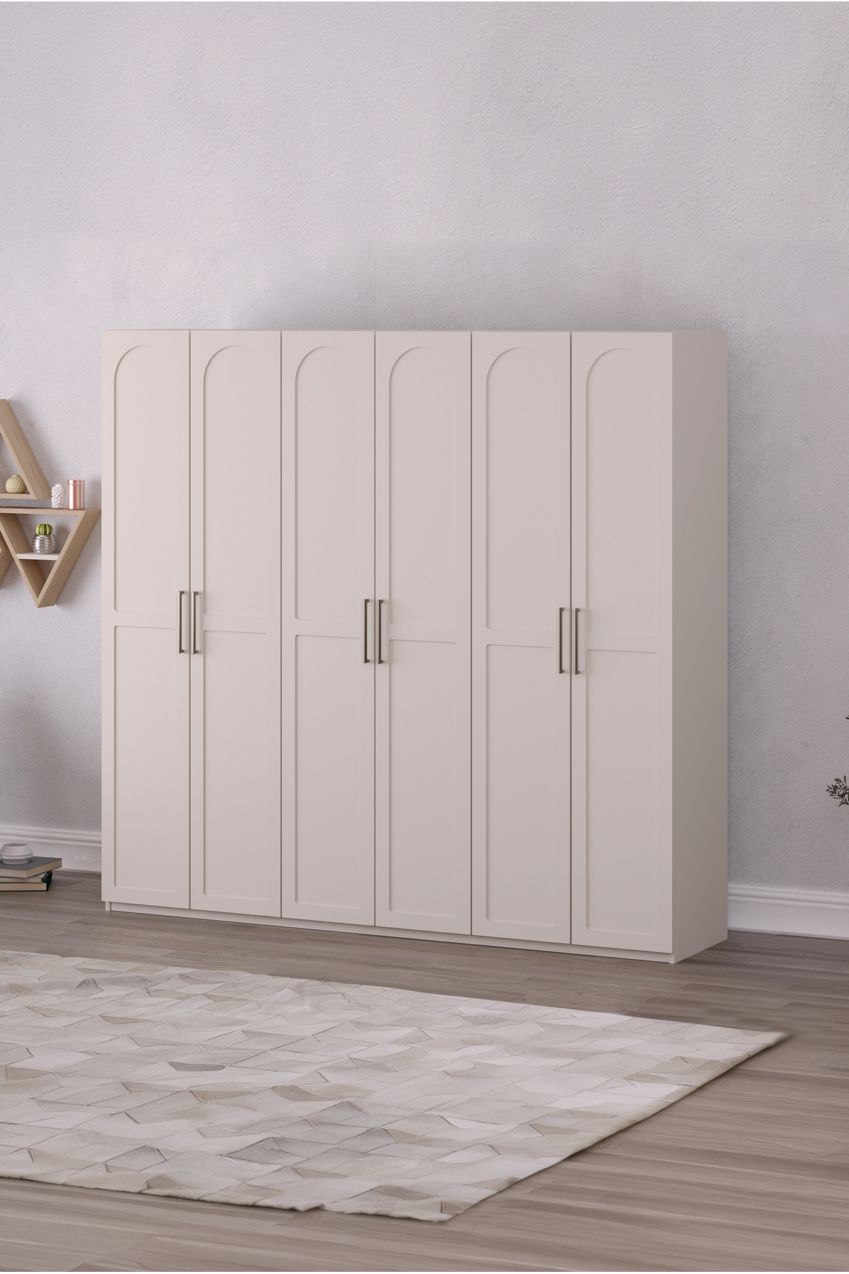 Arya 6 Door Hidden 2 Drawer Mega Wardrobe