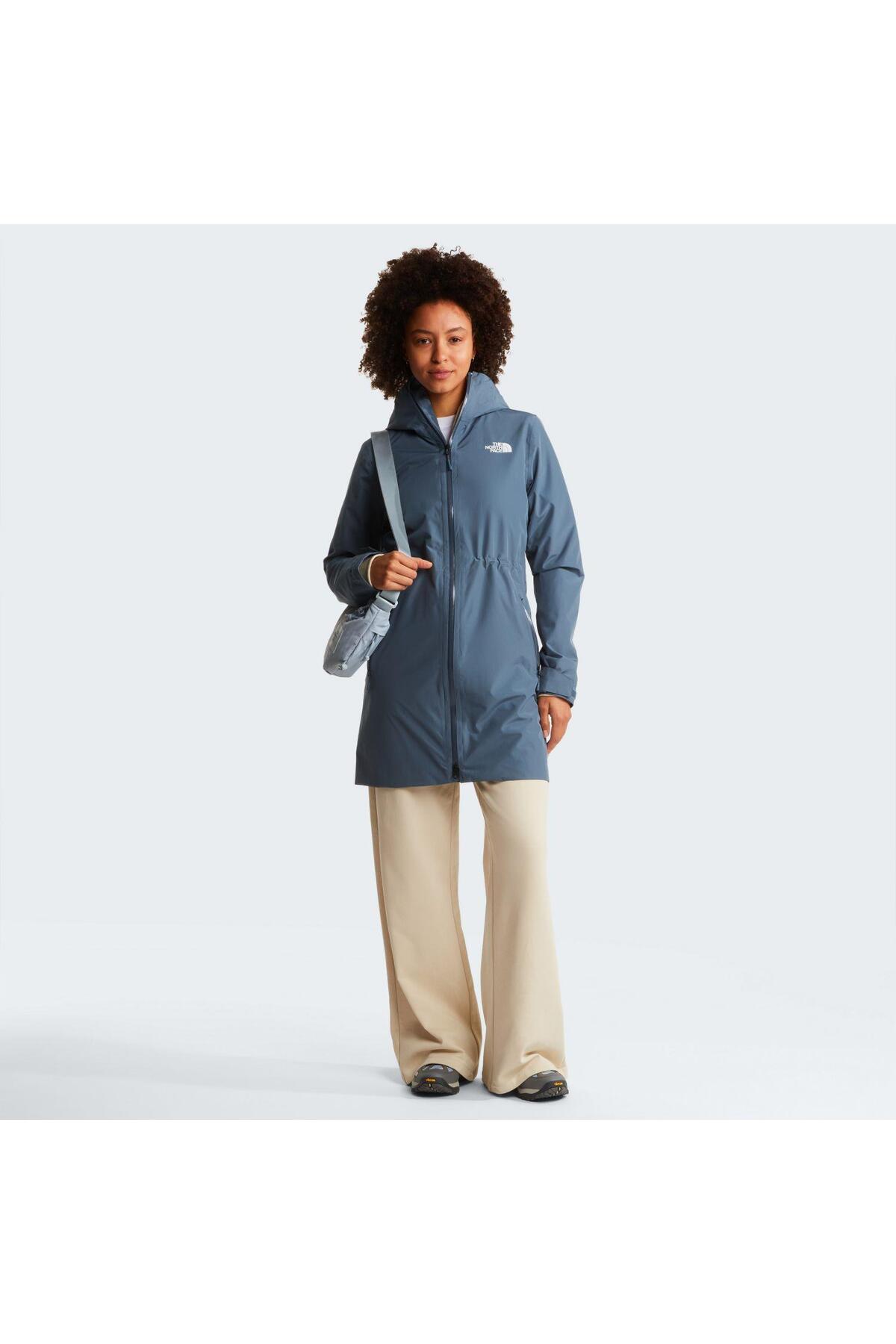 THE NORTH FACE W DRYVENT HIKESTELLER PARKA Kadın Ceket NF0A8G6Z0U31 Gri-L görsel 6