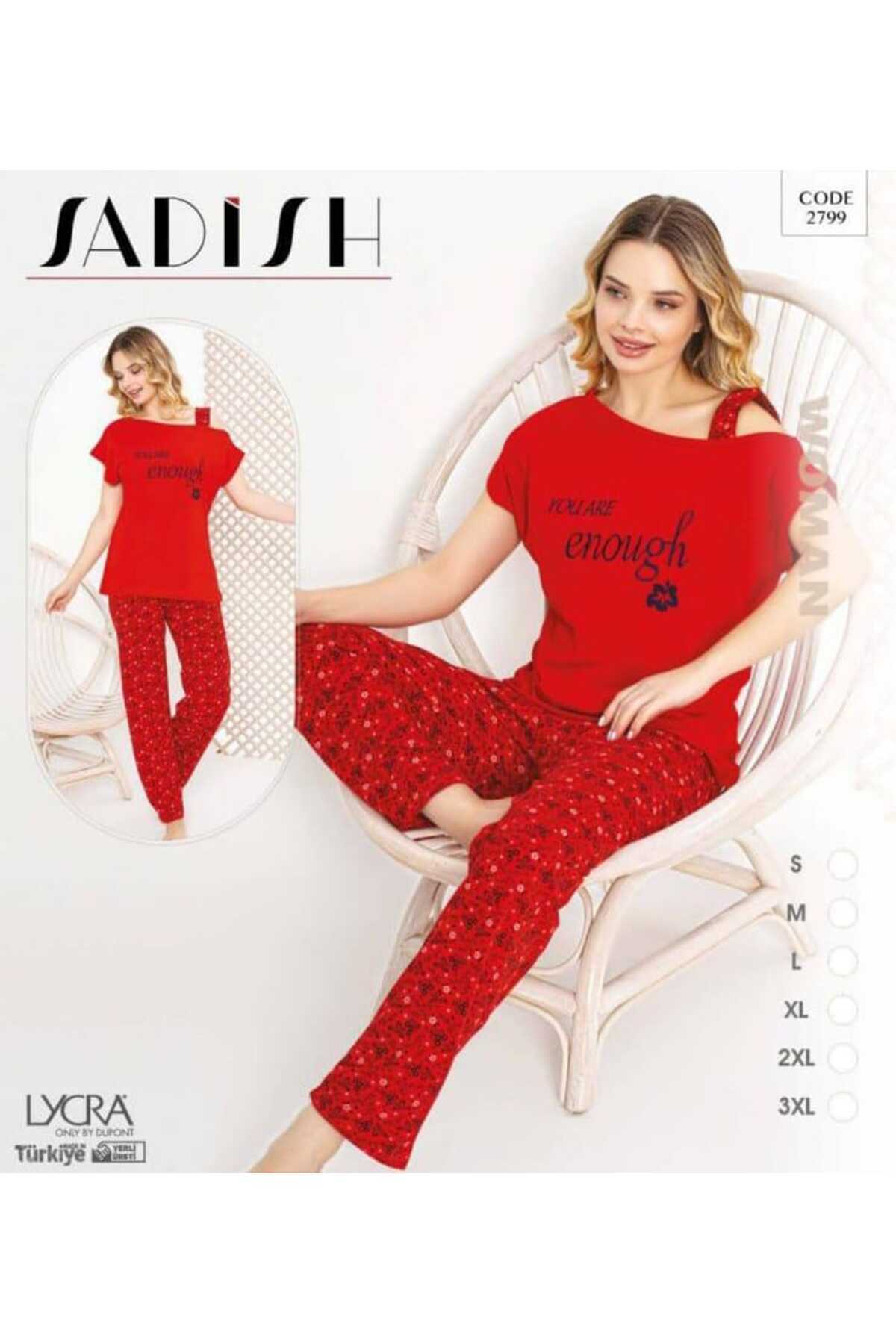 trendgiyimm Women's Kisakol Combed Cotton Pajama Set