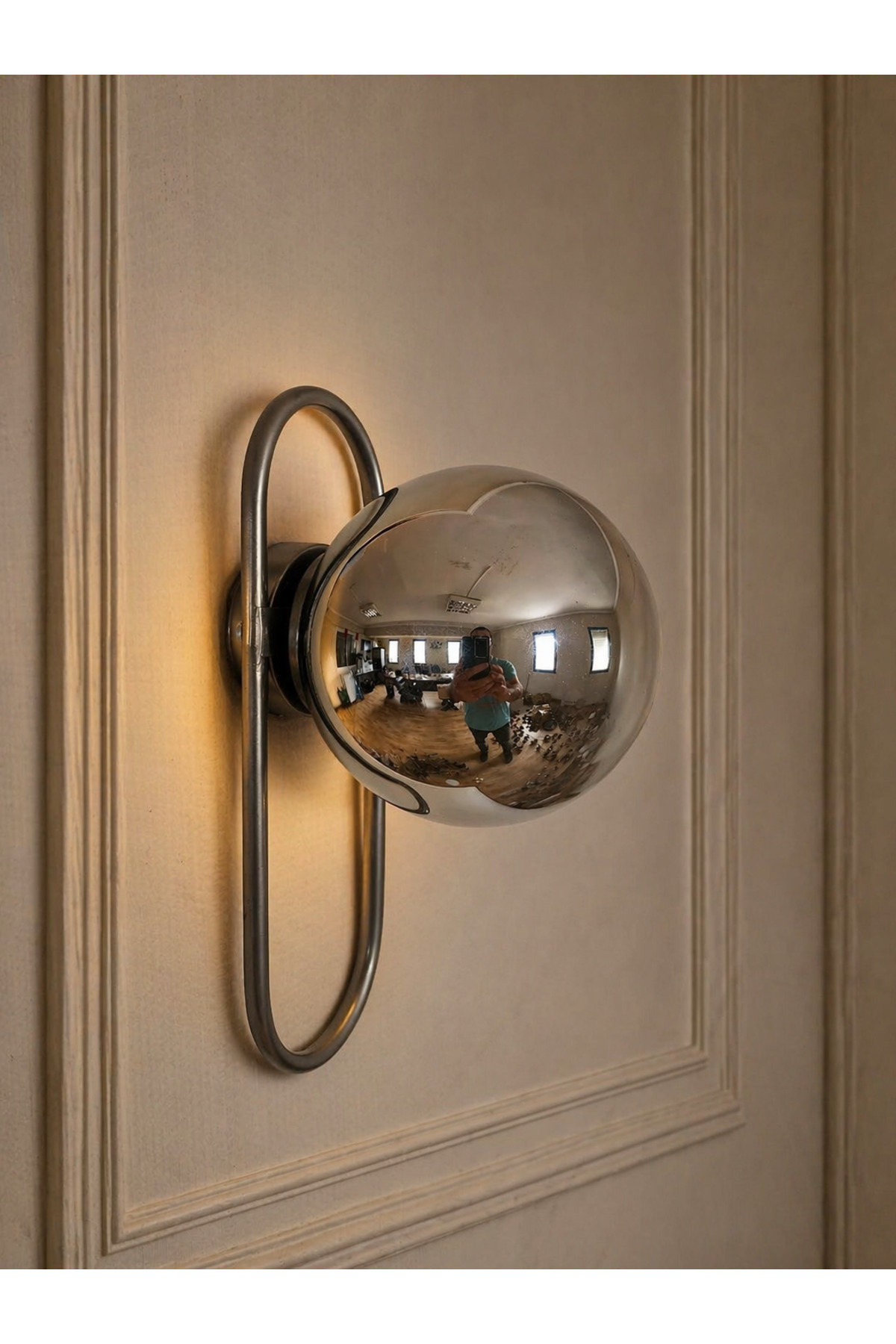 GAYA GRAY case globe glass wall light