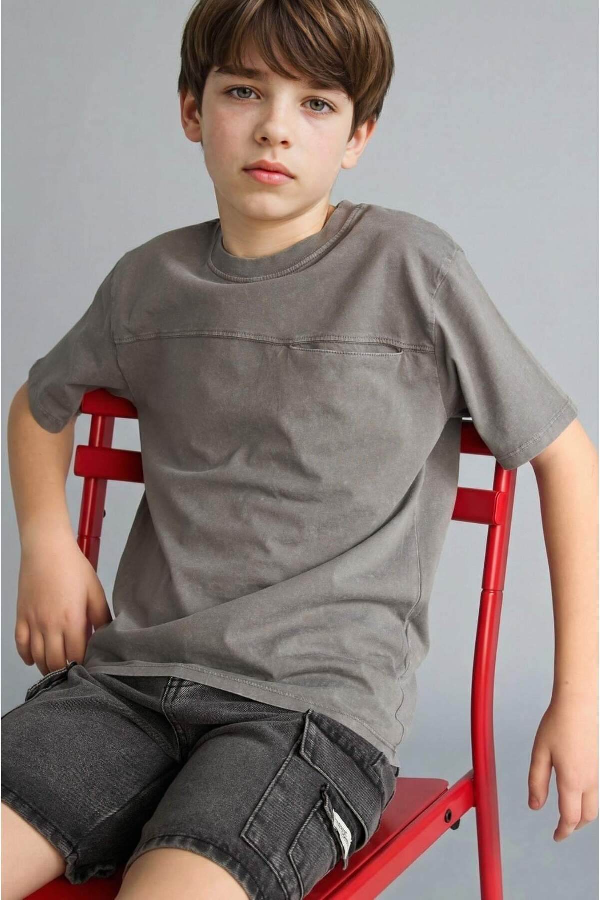 Defacto 100% Cotton New Regular Fit Crew Neck Short Sleeve T-Shirt Boys G9417A826Sm