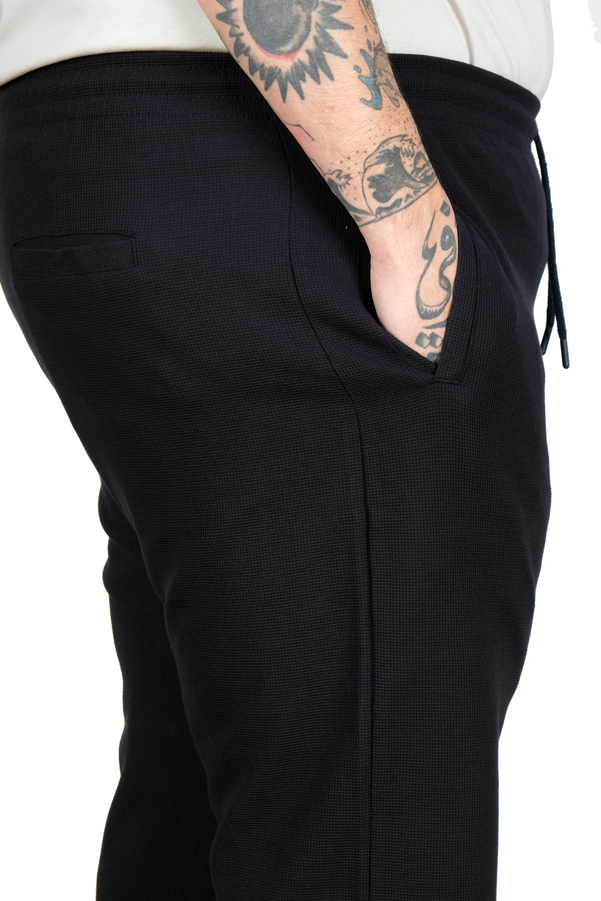 ModeXL Mode XL Büyük Beden Esofman Altı Flato Gıpelı 26585 LACİVERT görsel 3