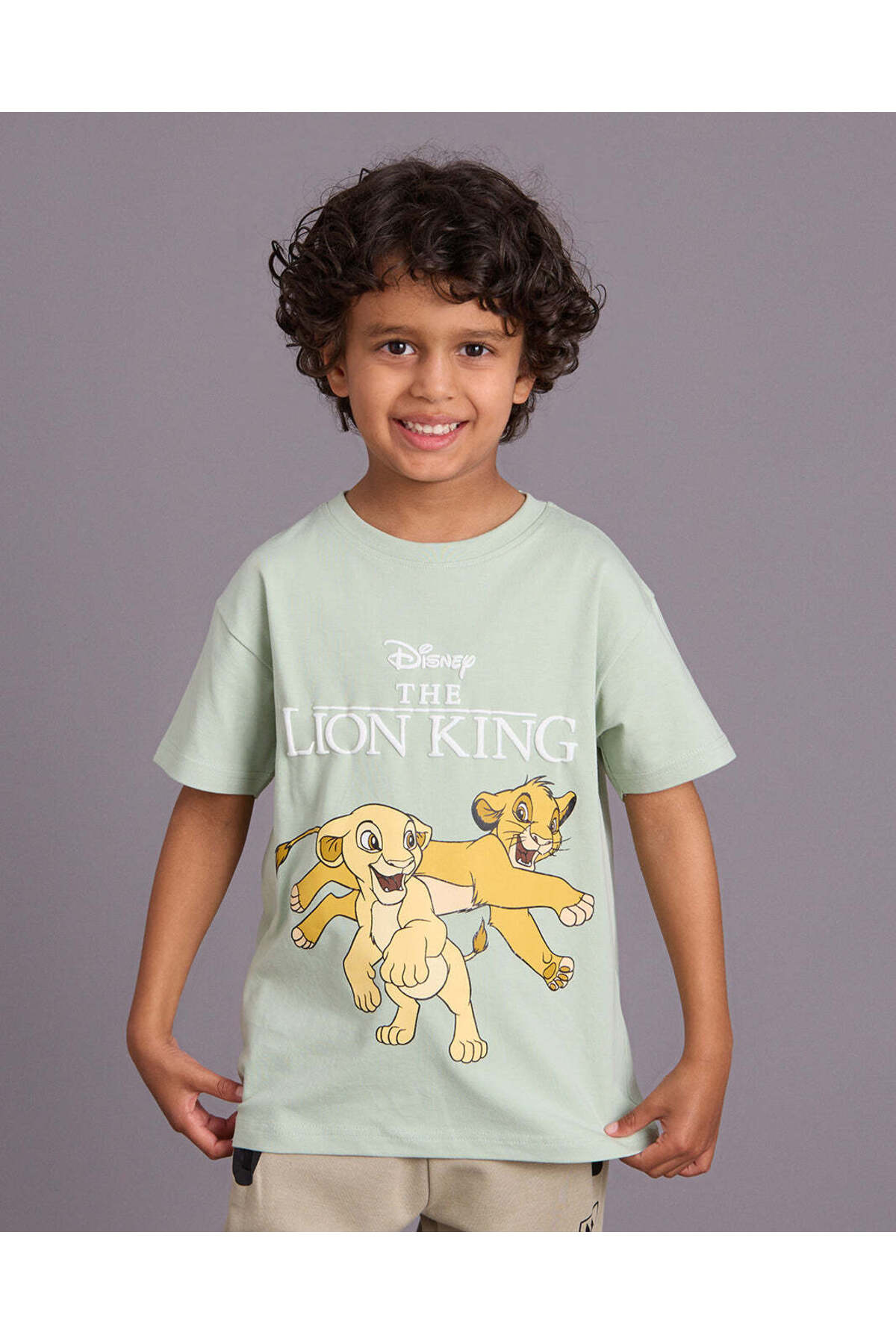 REDTAG Boys Green Lion King Printed T-Shirt