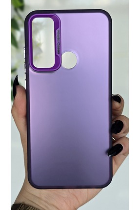 Magic Ring Redmi Note 8 Uyumlu Mor Renk Geçişli Mat Silikon Kılıf Kamera Çerç...