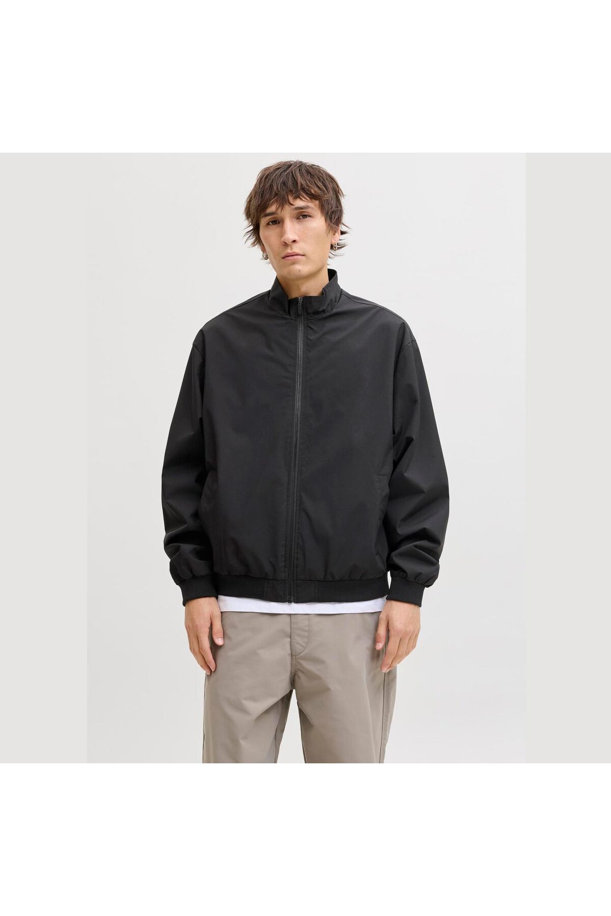 ژاکت مشکی مردانه یقه ایستاده (۱۲۲۸۸۸۹۵-B) جک اند جونز ژاکت اسپرت Jack & Jones