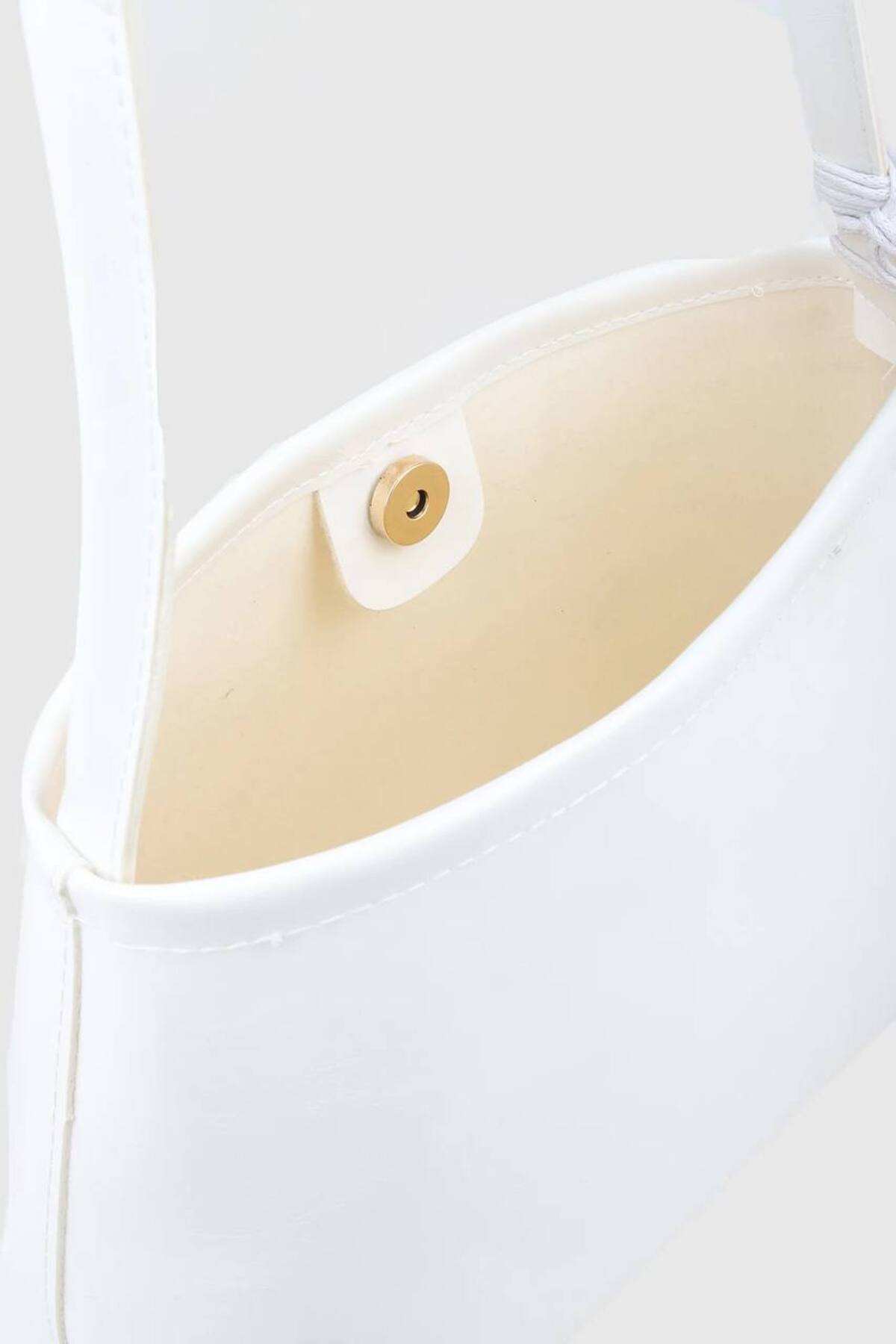 White AURA Women's Handbag and Shoulder Bag with Eyewear Detail görünüm 4
