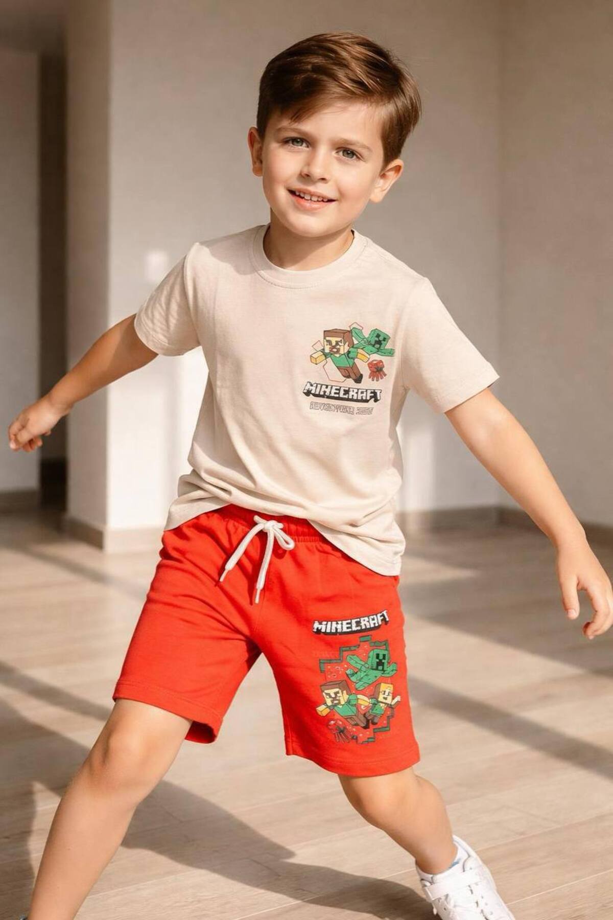Şort Tshirt Takım - Kırmızı