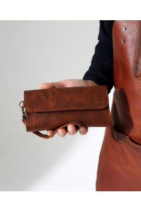 Wild West Crafted Mustang plus Man hakiki deri el işi şık pratik el çantası.B...