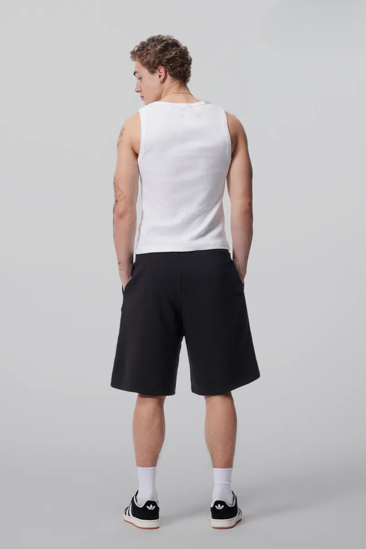 vladivosto Ekstra Bol Unisex Cepleri Derin Bermuda Büyük Beden Oversize Beli Lastikli Baggy Yazlık Şort görsel 5