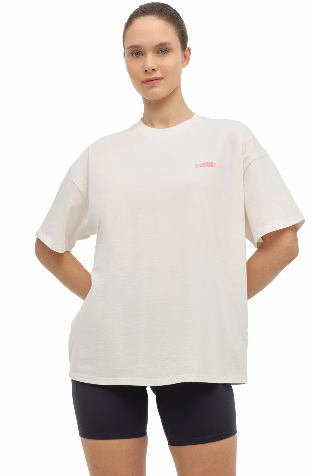 lumberjack WL 11KONY Ekru Kadın Kısa Kol T-Shirt