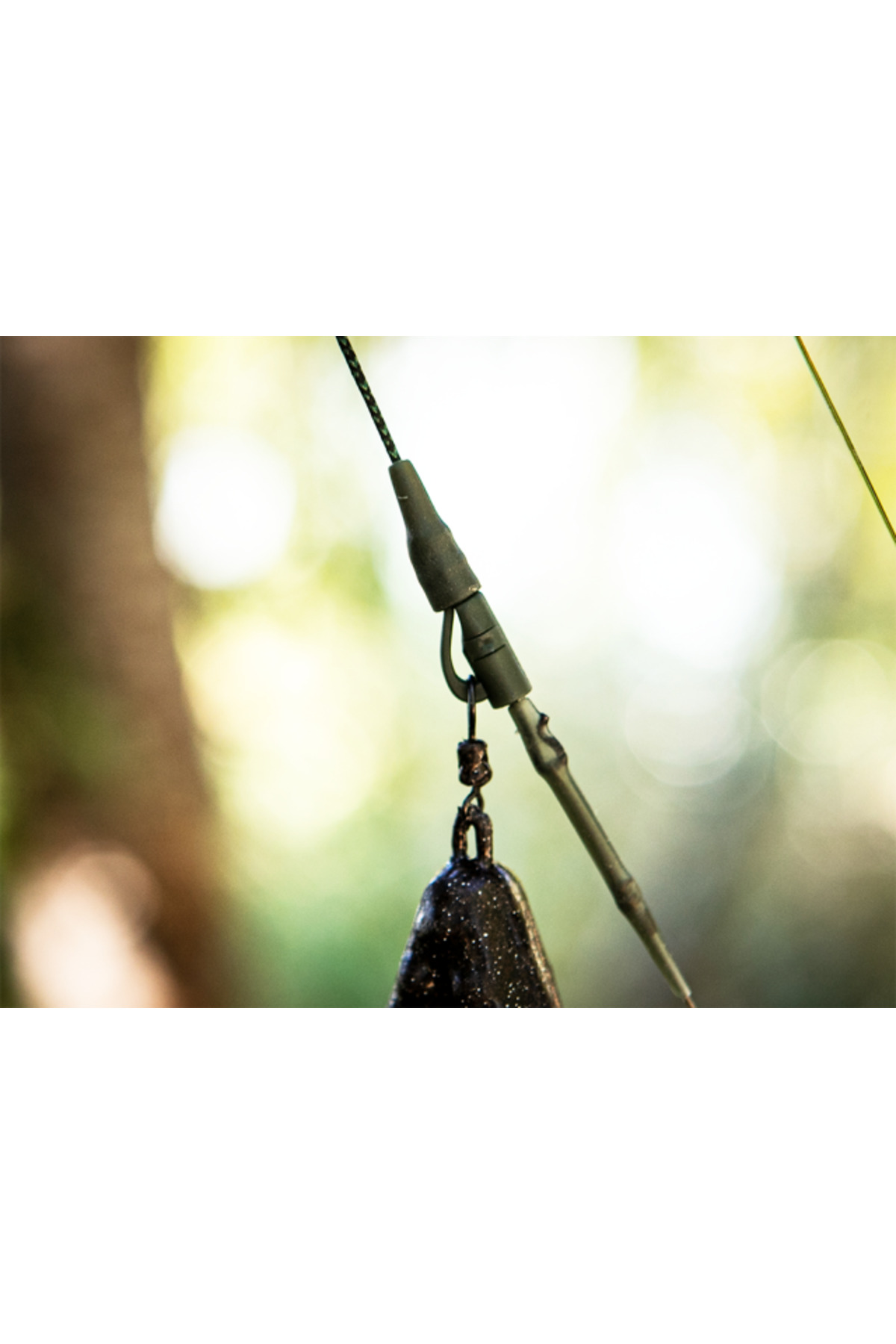 Select Baits Lead Clip Leadcore Leaders 80cm - 45lb - Weed Green [2]