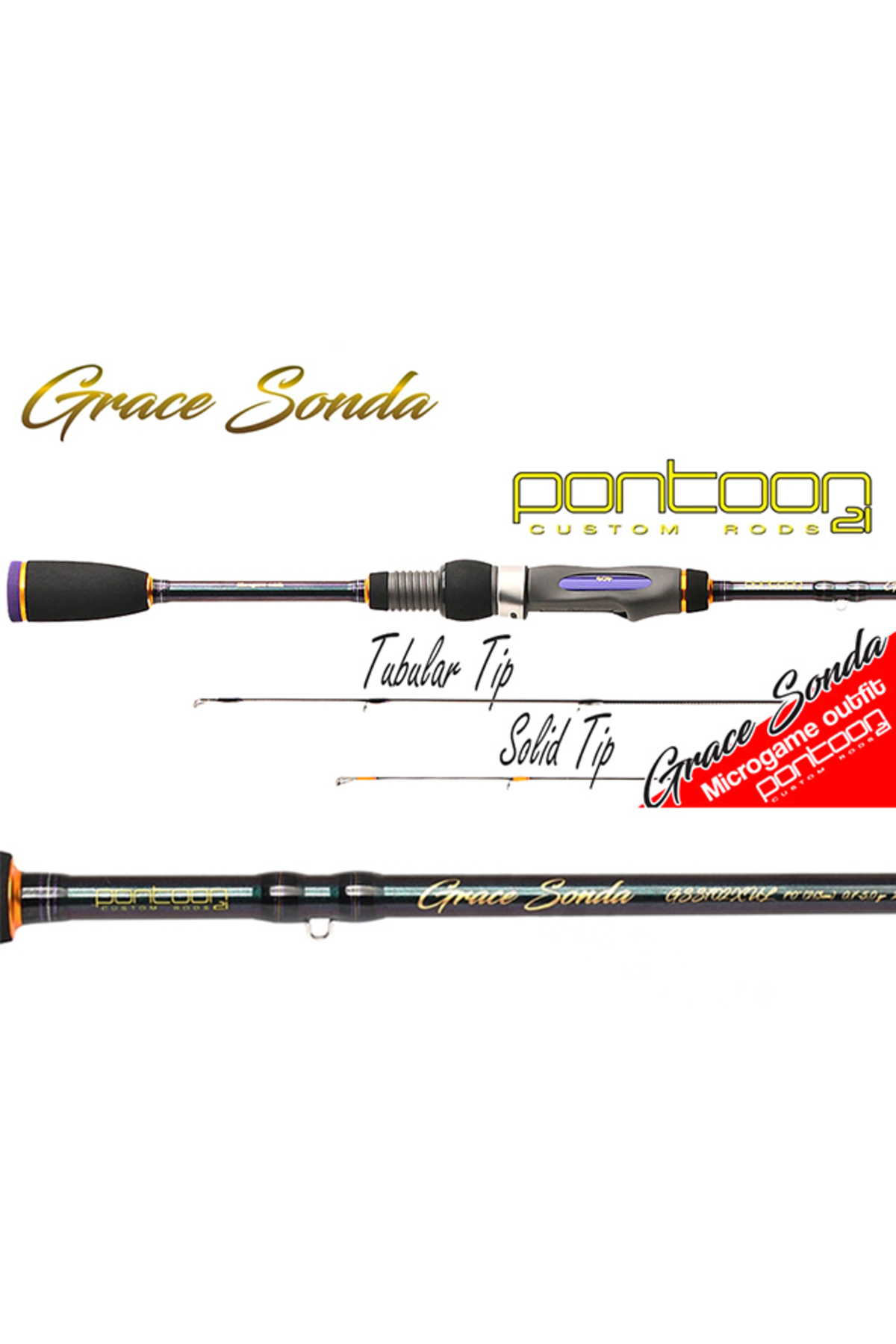 Lanseta Pontoon21 Grace Sonda GSS722LTT 2.18m 1.7-10.5g Extra Fast Grace Sonda 2.18m 1.7-10.5g Ex.Fast [1]
