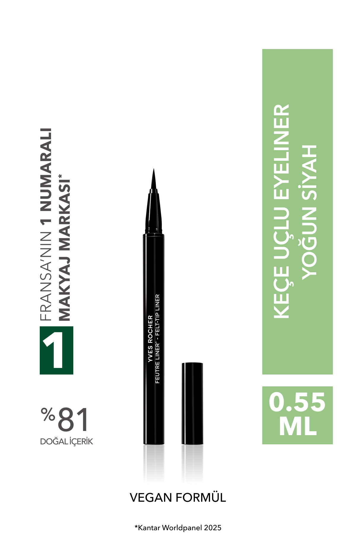 Yves Rocher Keçe Uçlu Eyeliner - Yoğun Siyah - Fiyatı, Yorumları