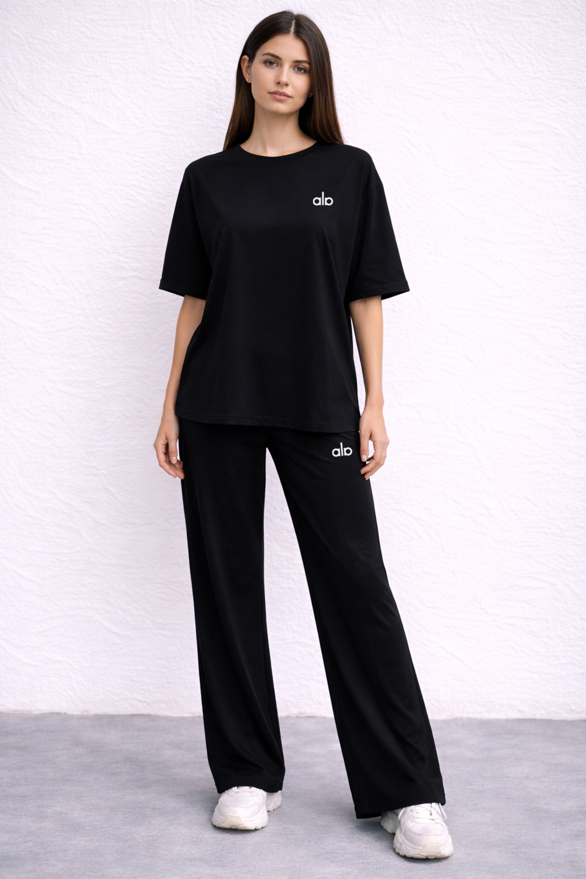 ZAVIXO Women's Oversize 2-Piece Set 100% Cotton Trendy Design Stylish Look