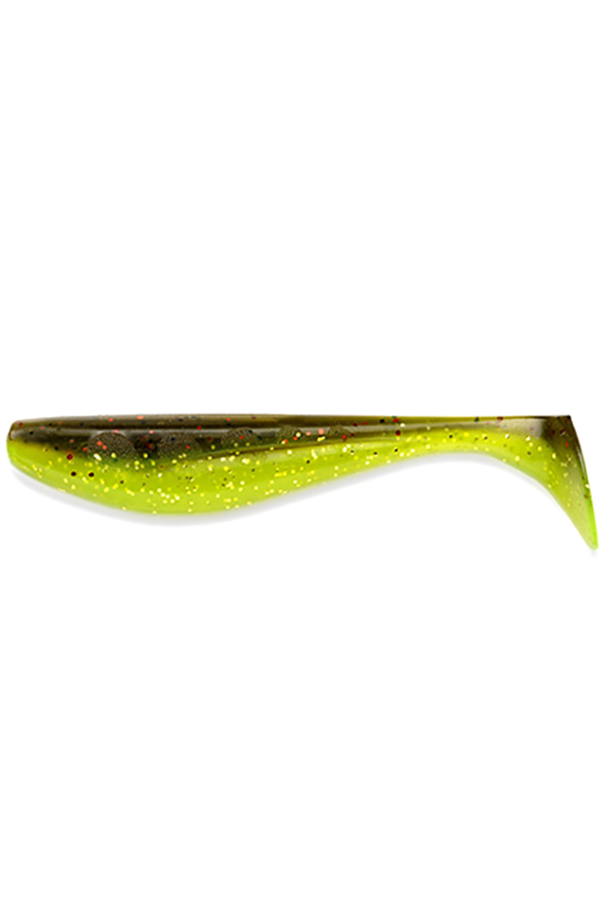 Nălucă - FishUp Wizzle Shad 8cm #203 Green Pumpkin Flo Chartreuse 8cm #203 Green Pumpkin Flo Chartreuse