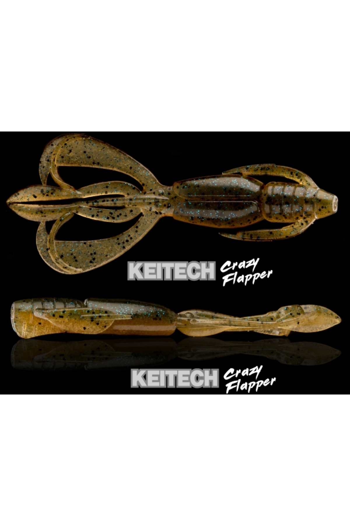 Keitech Crazy Flapper Green Pumpk Orange Gold 520 6cm [1]